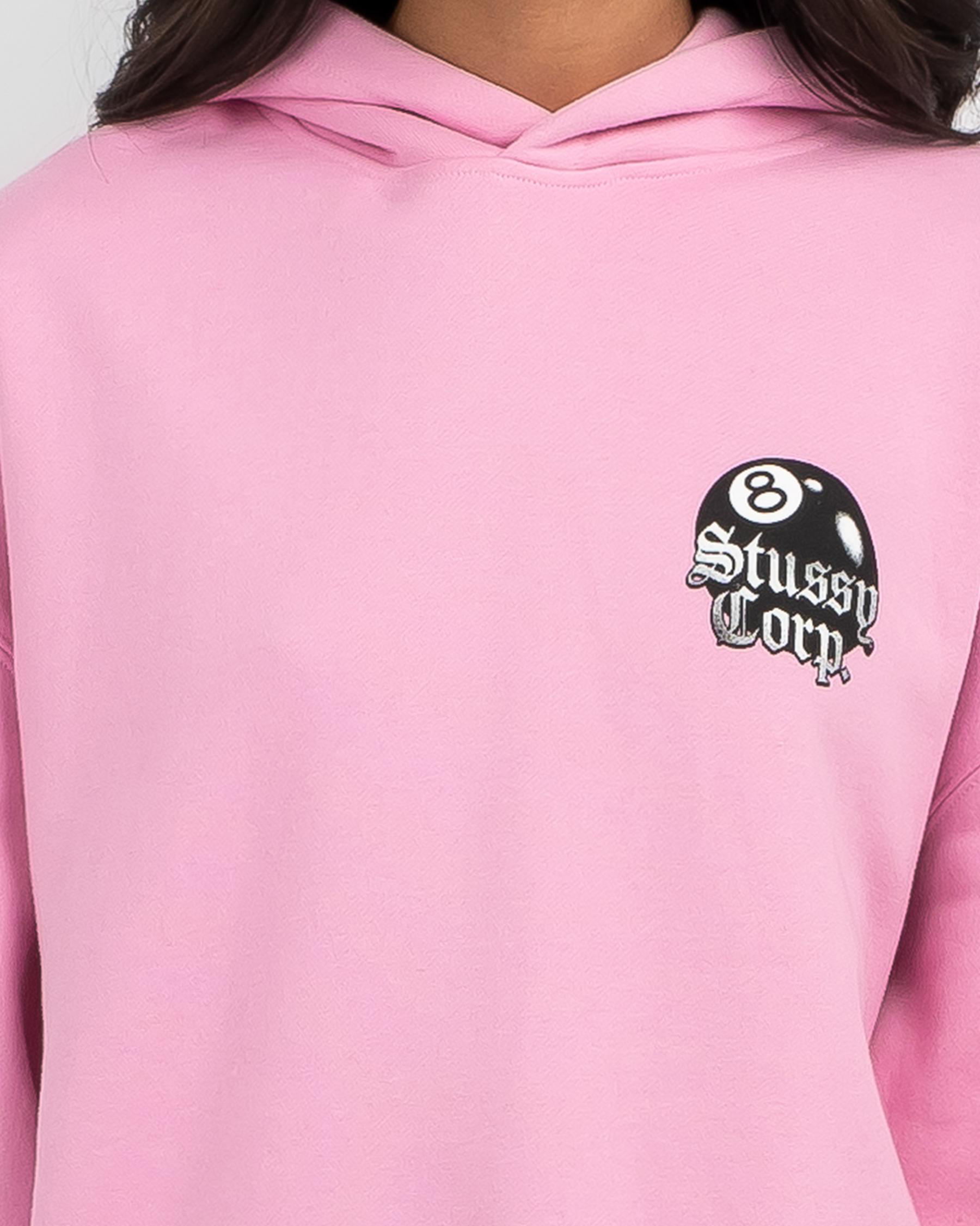 Shop Stussy 8 Ball Corp Oversized Hoodie In Pink - Fast Shipping