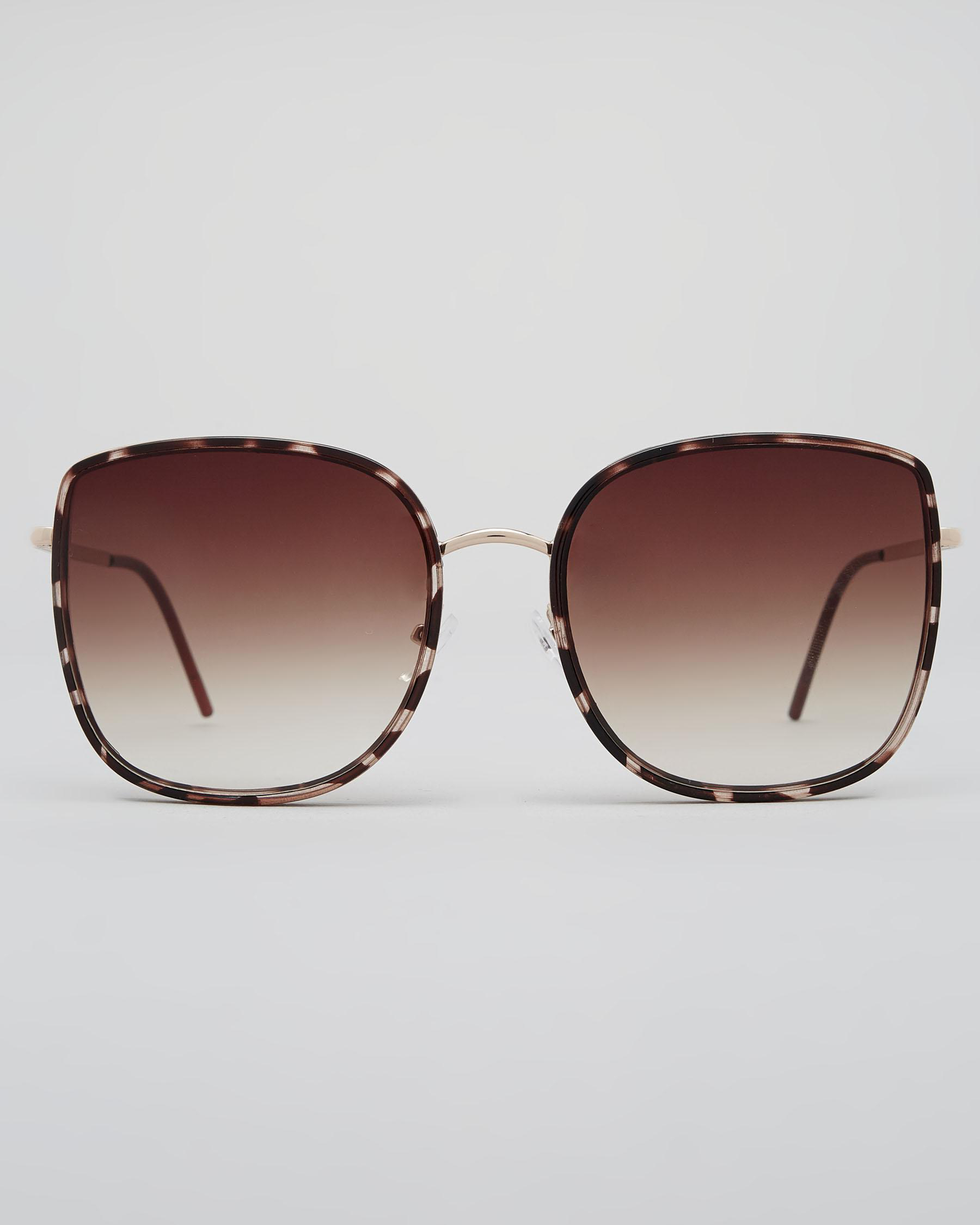 Shop Indie Eyewear Florence Sunglasses In Gold Tort/brown Fade Fast