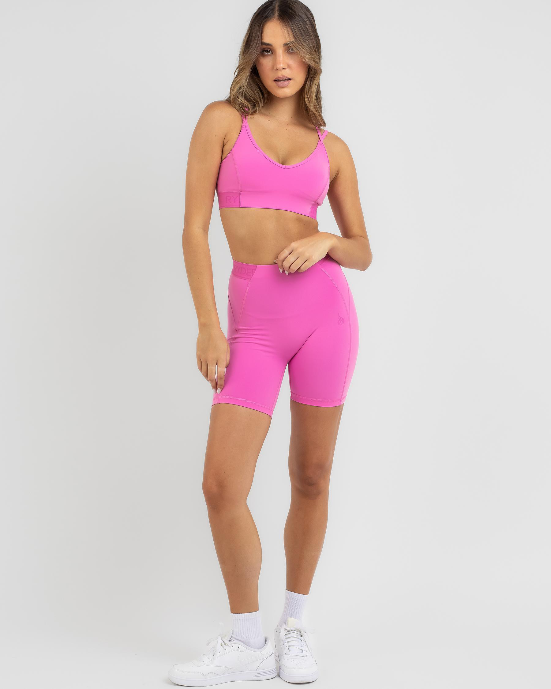 Shop Ryderwear Level Up VNeck Sports Bra In Pink Fast Shipping