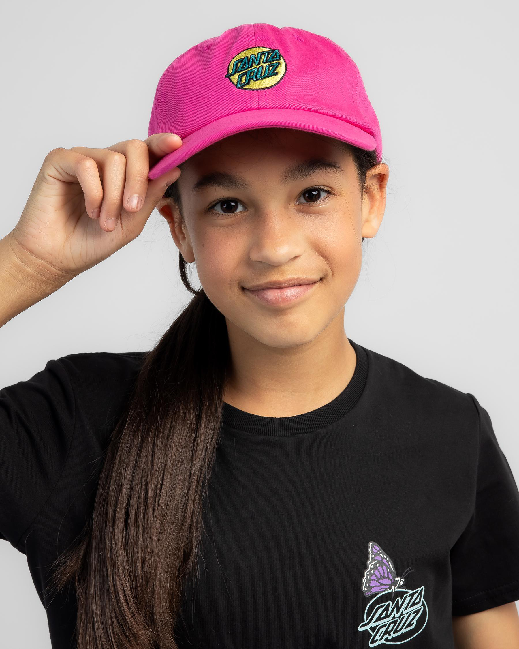 Shop Santa Cruz Girls' Other Dot Cap In Pink - Fast Shipping & Easy ...