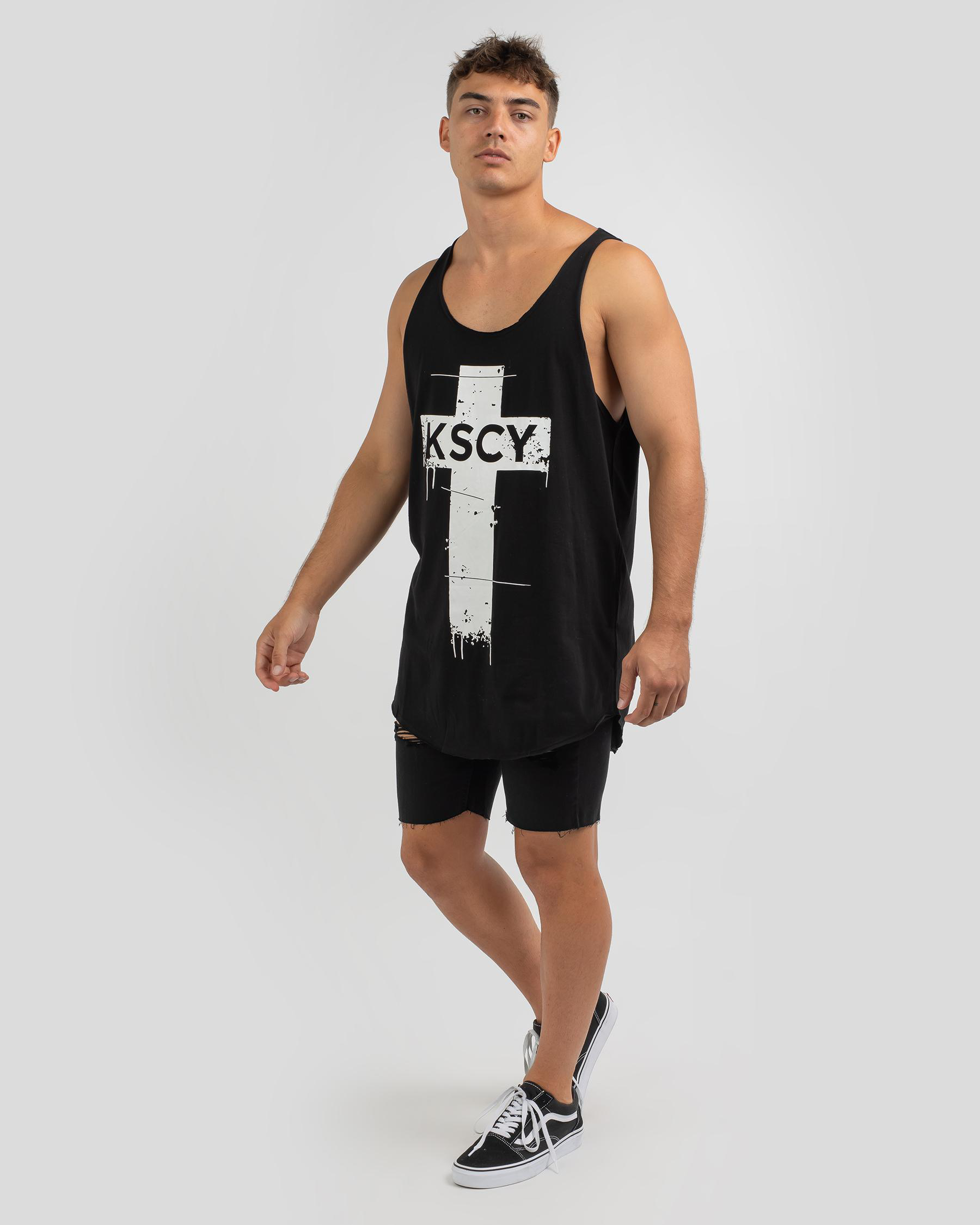 Shop Kiss Chacey Bloodline Curved Tank In Jet Black Fast Shipping & Easy Returns City Beach