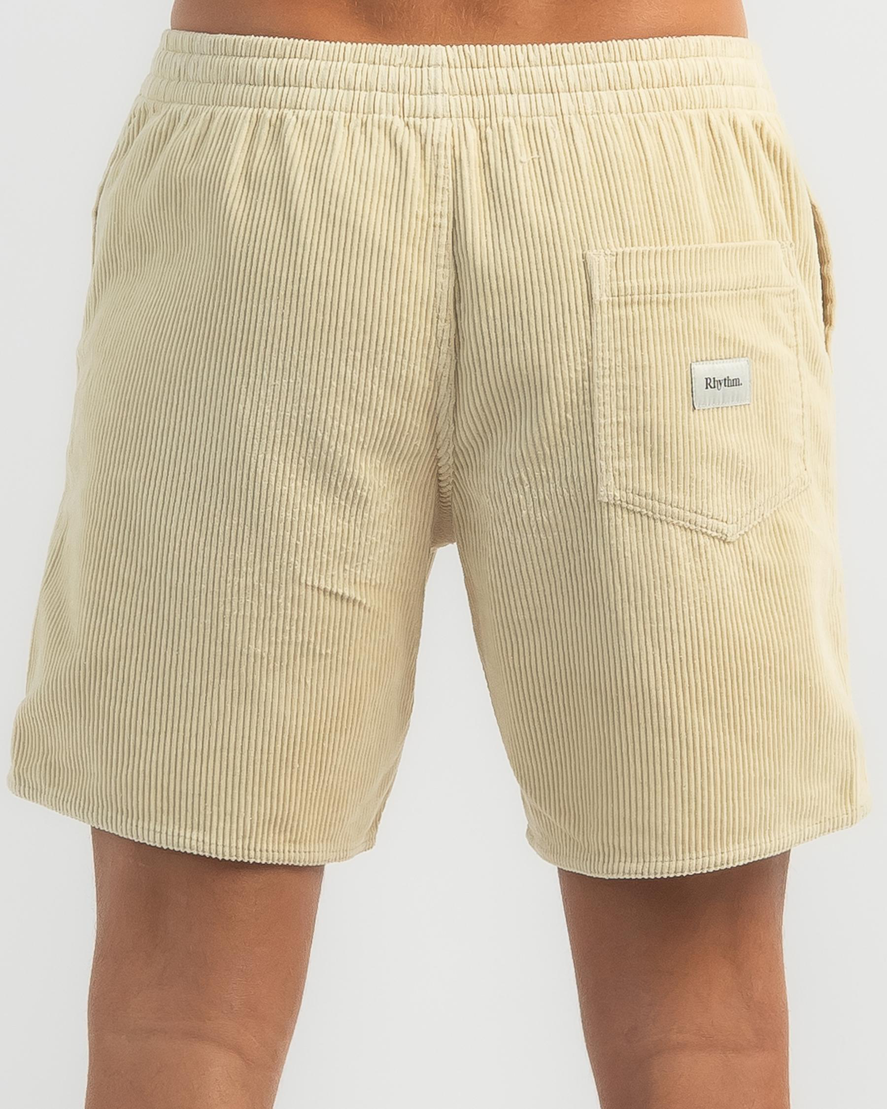 Shop Rhythm Cord Jam Walk Shorts In Natural Fast Shipping & Easy