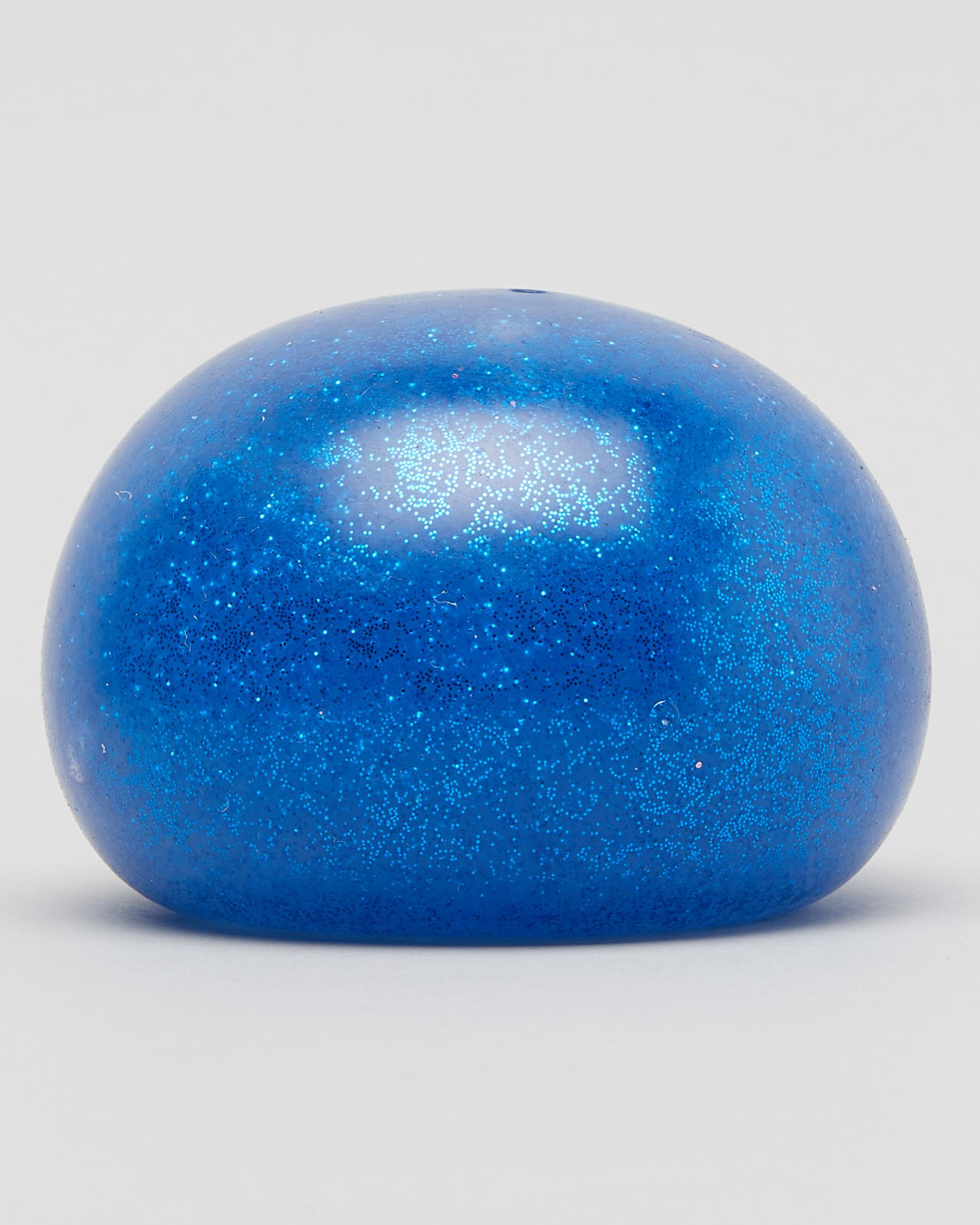 Get It Now Jumbo Smoosho Glitter Ball Toy In Blue Fast Shipping