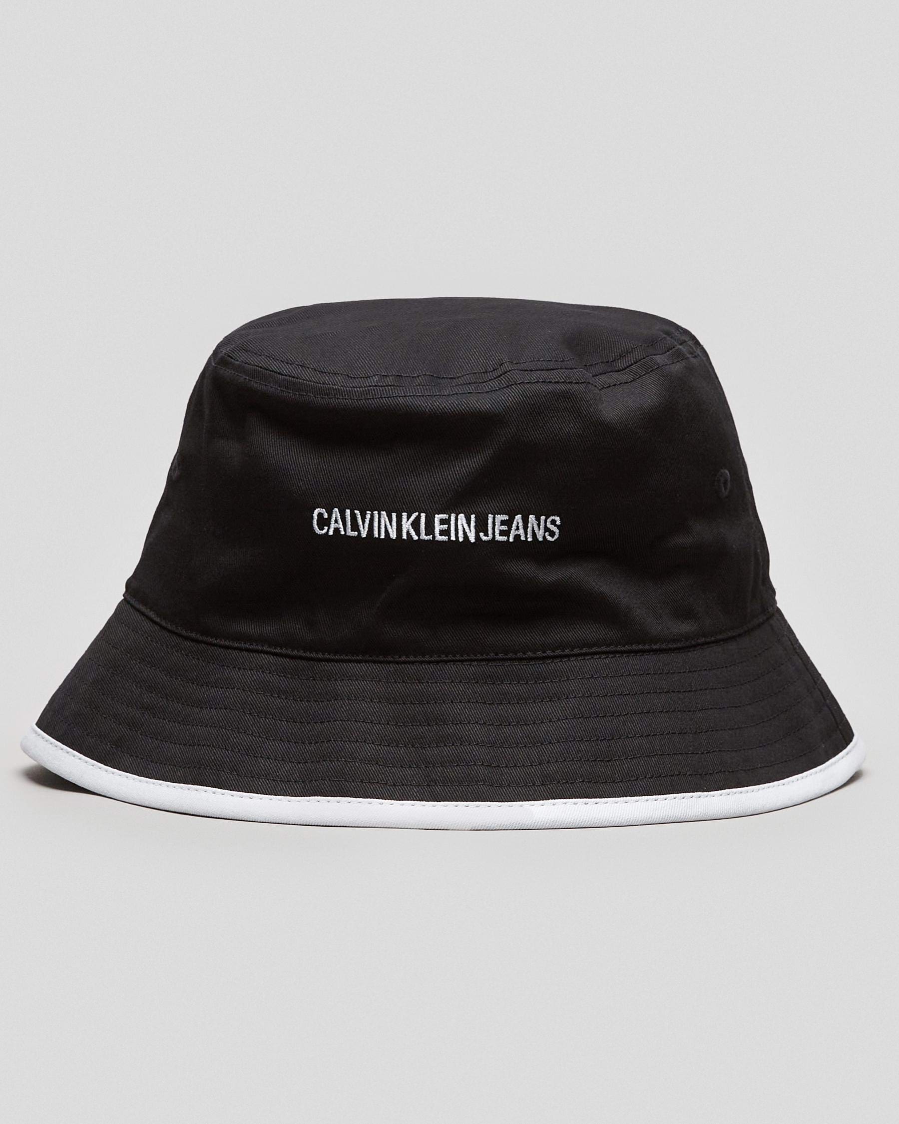 Calvin Klein Institutional Bucket Hat In Black - Fast Shipping & Easy