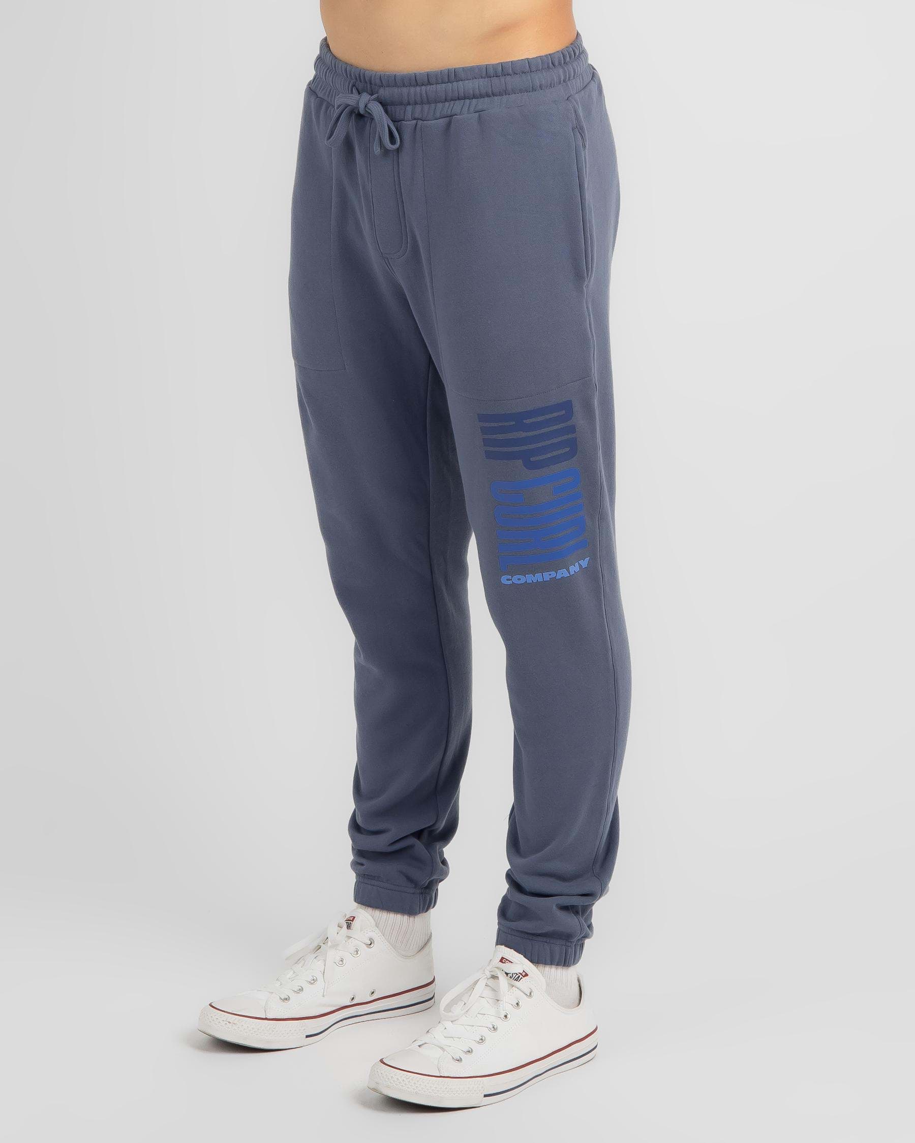 Rip Curl Beach Street Track Pants In Washed Navy - Fast Shipping & Easy ...