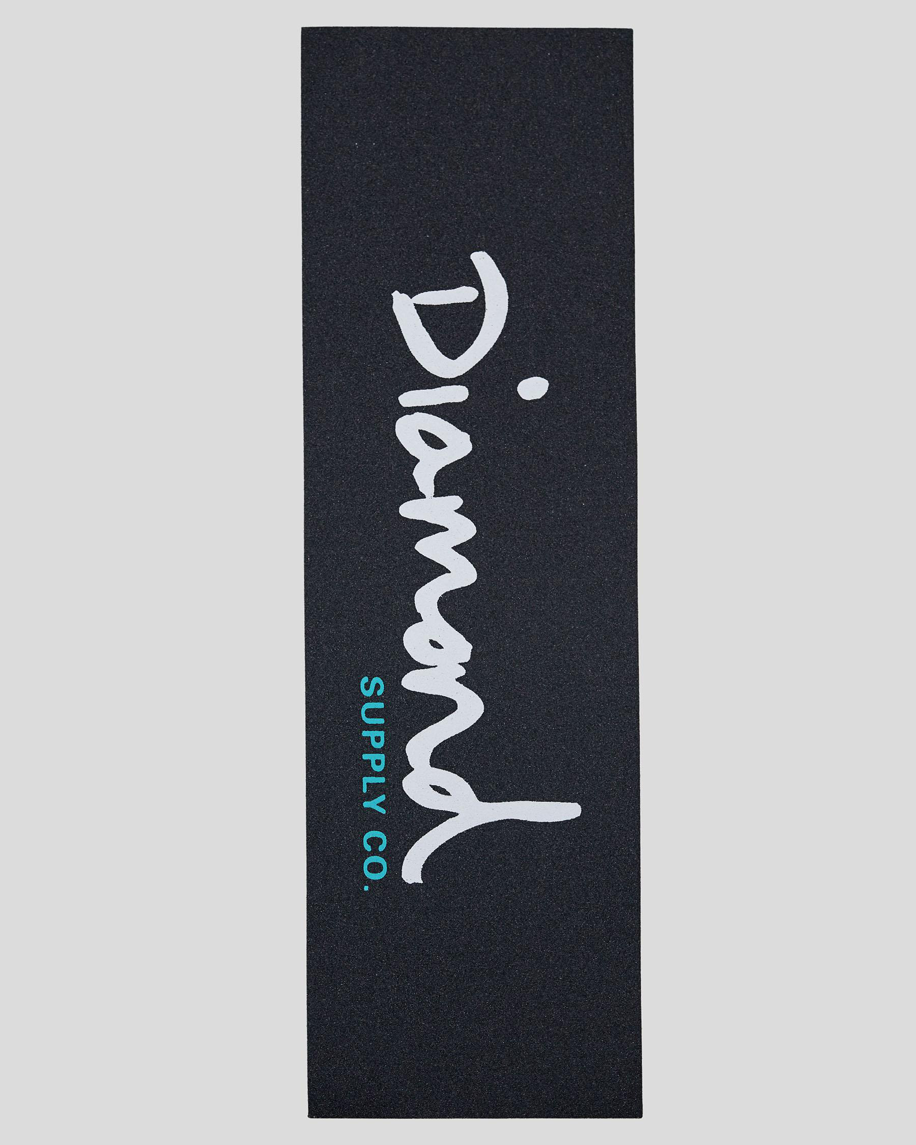 Diamond Supply Co OG Script Skateboard Grip Tape In White Fast
