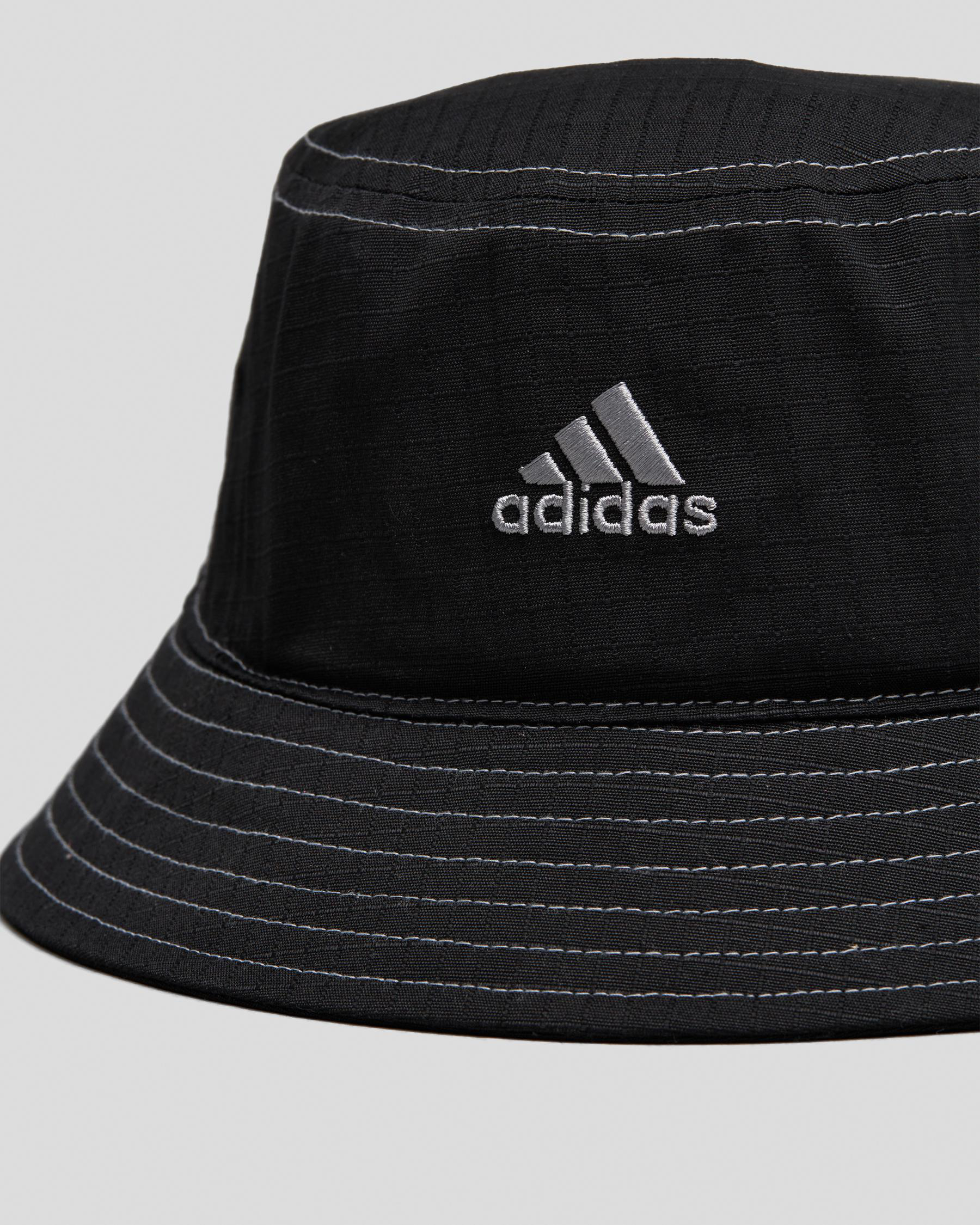 Shop adidas Classic Bucket Hat In Black/white/grey Fast Shipping
