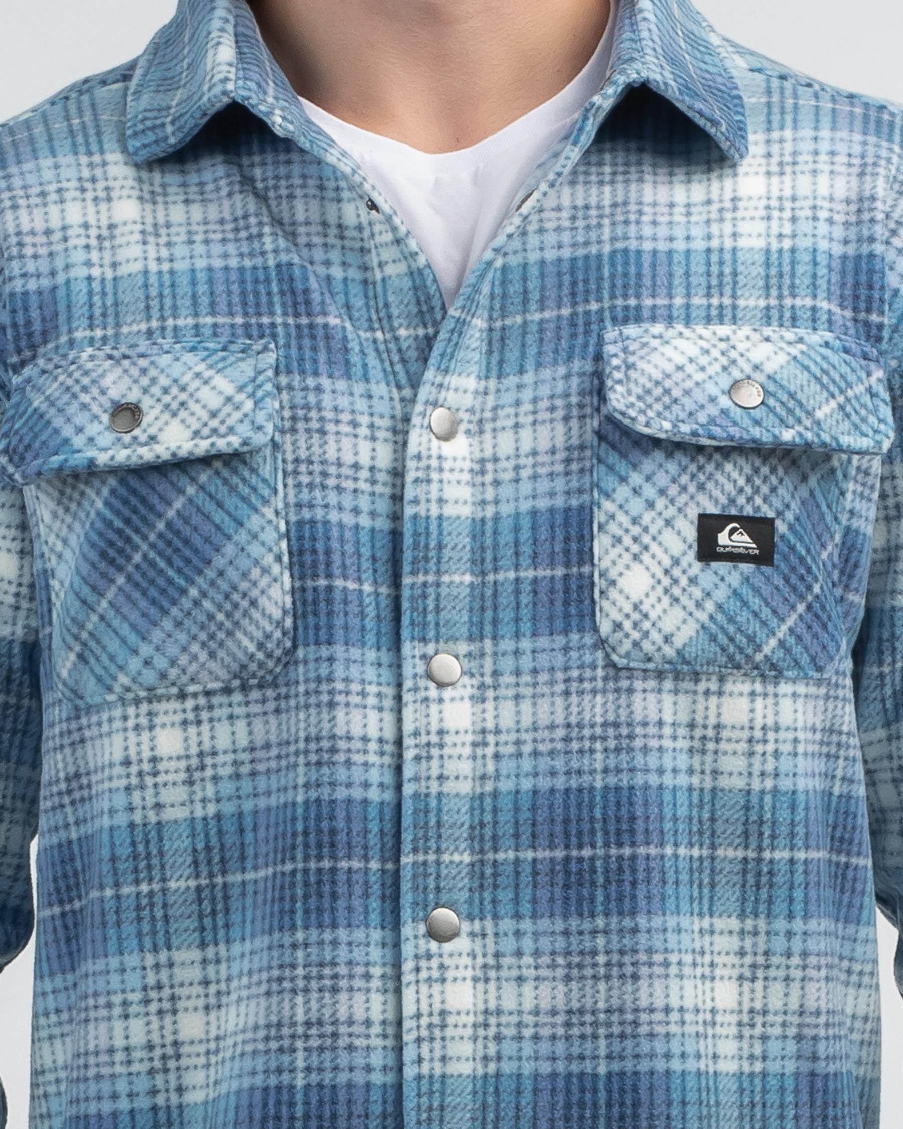 Shop Quiksilver Surf Days Long Sleeve Shirt In Insignia Blue Summer Shadow Fast Shipping