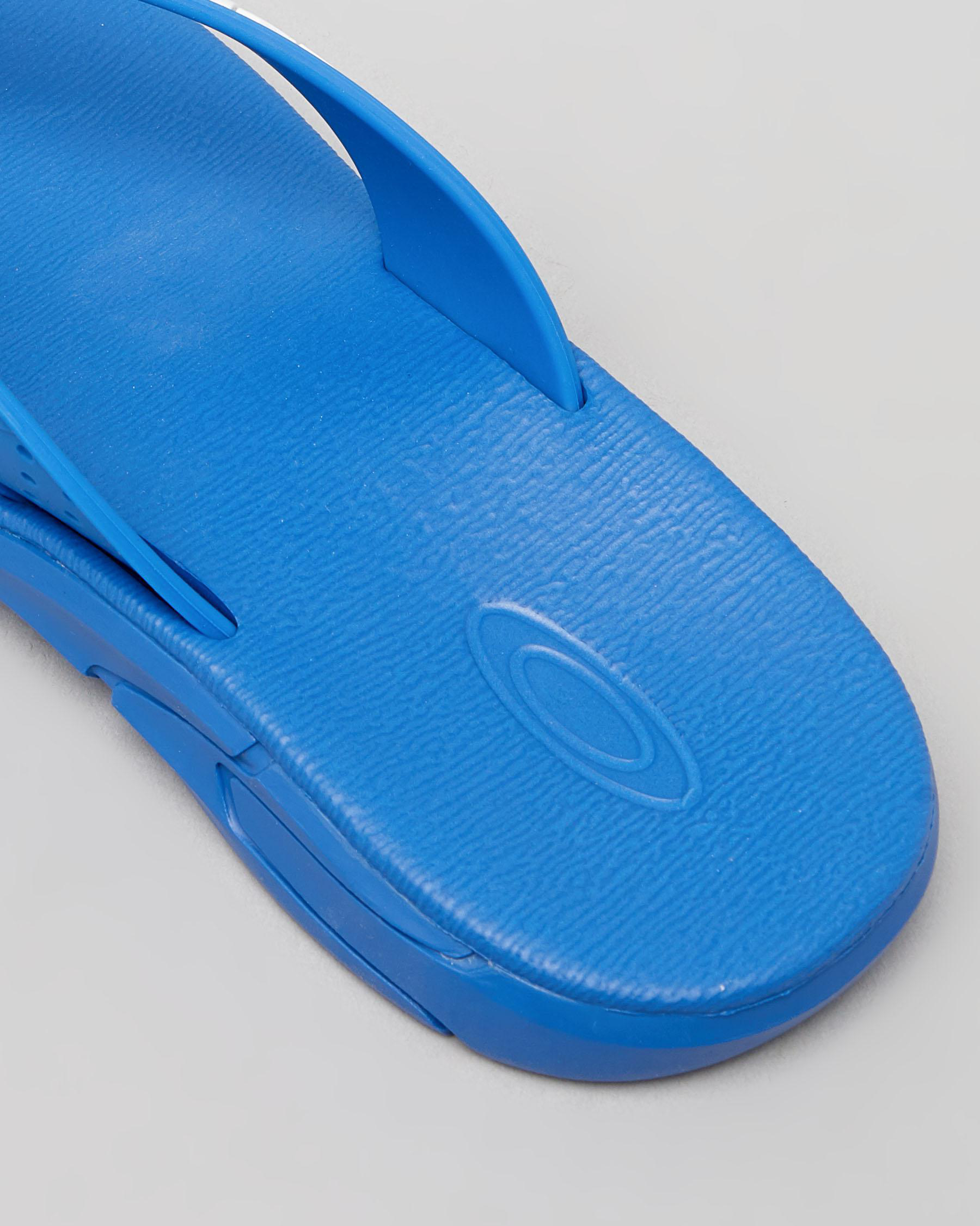 Shop Oakley B1B Flip Flop Thongs In Royal Blue - Fast Shipping & Easy ...