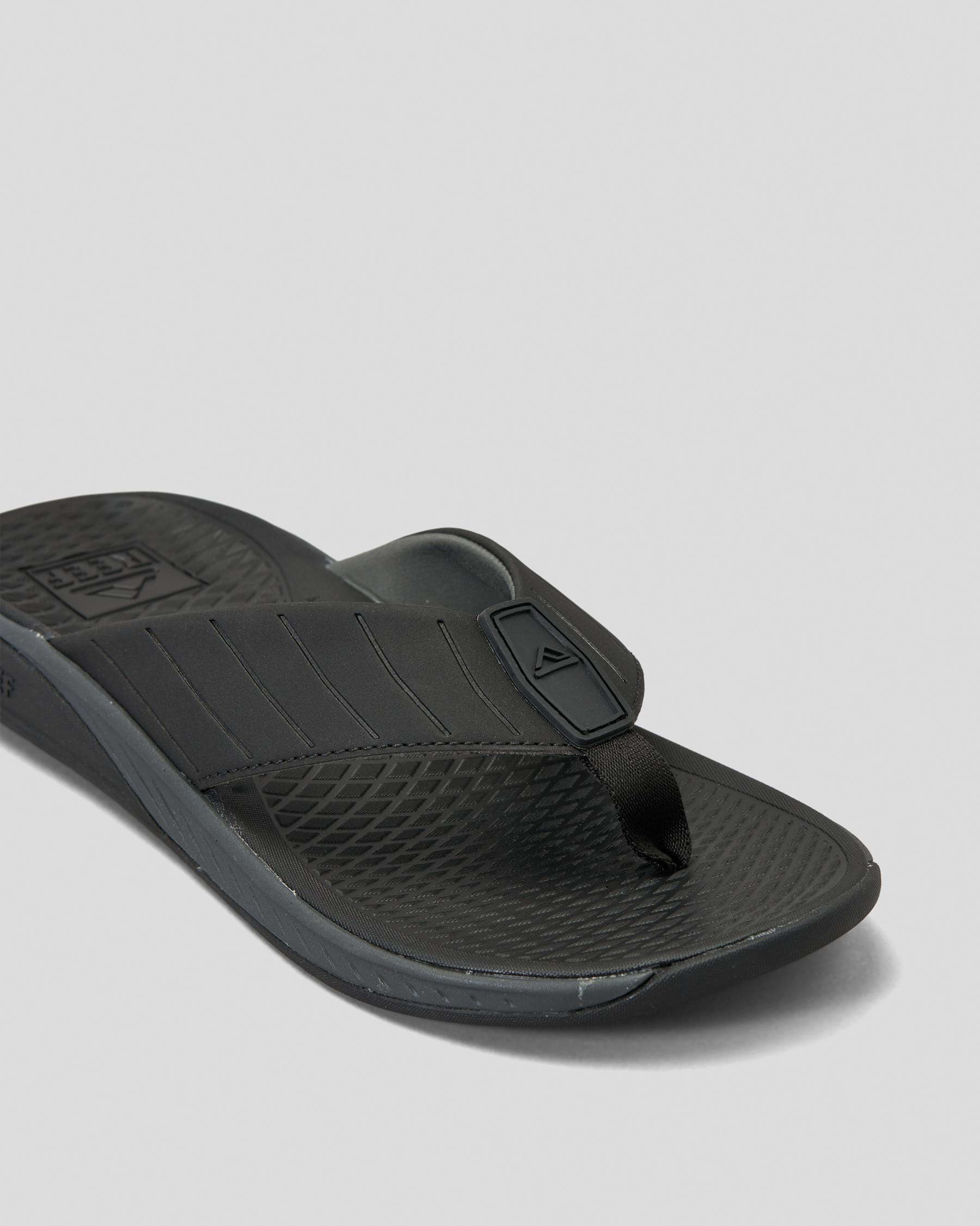 Shop Reef Deckhand Sandals In Stormy Black - Fast Shipping & Easy ...