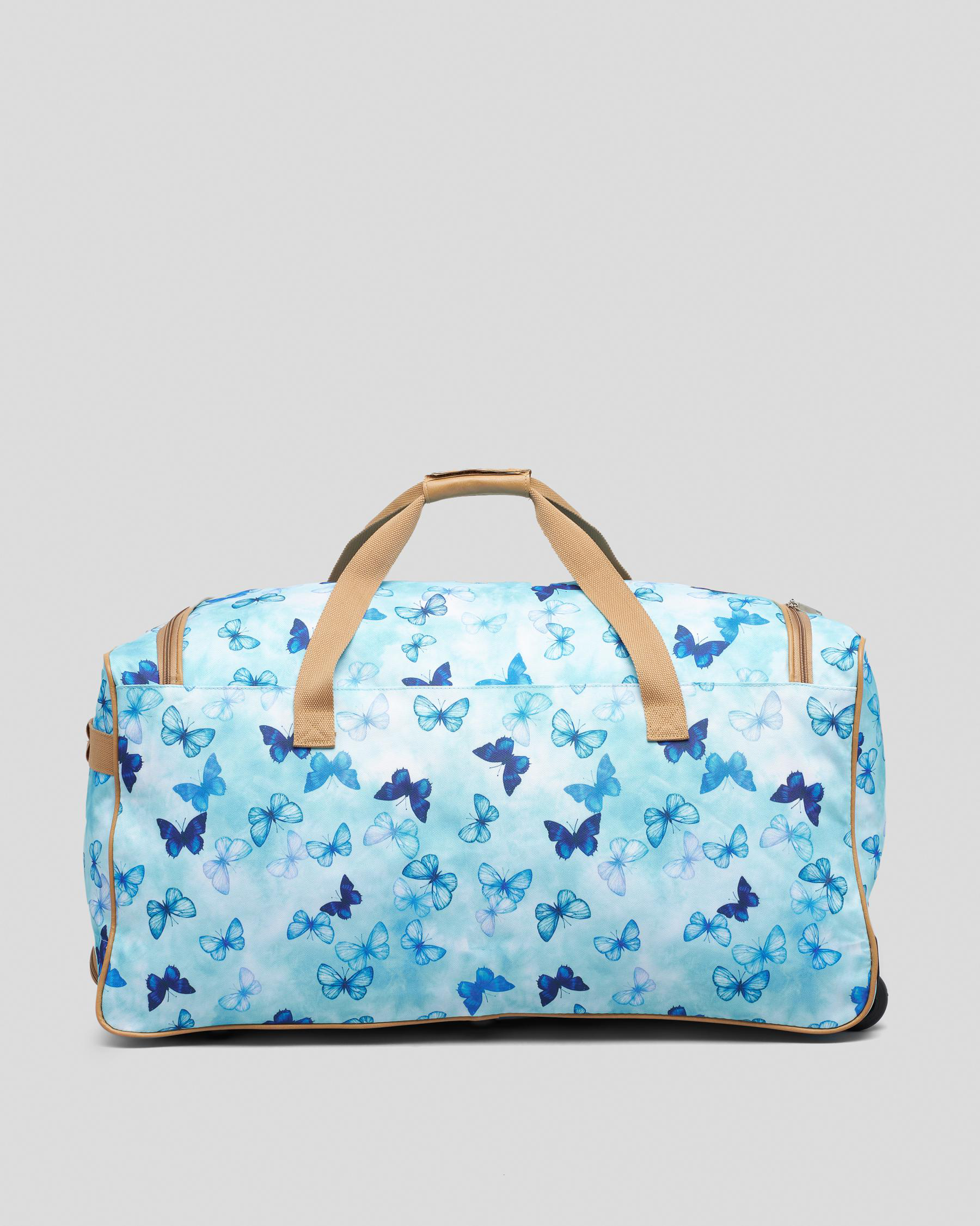 Shop Mooloola Kaia Large Wheeled Travel Bag In Blue Fast Shipping