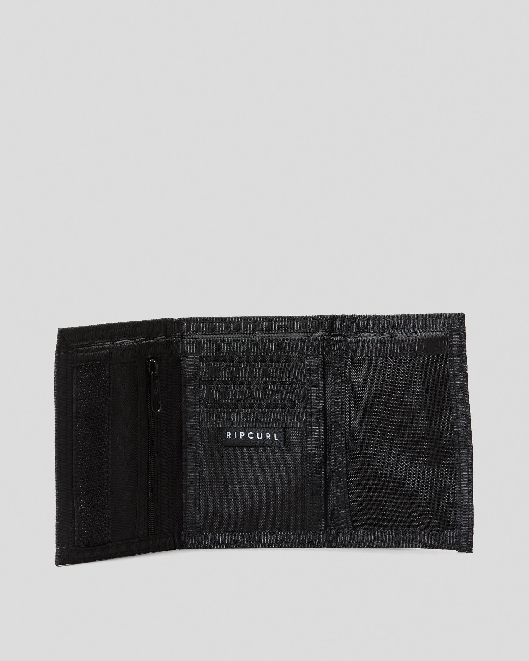 Rip curl icons surf chain trifold wallet in black free shipping