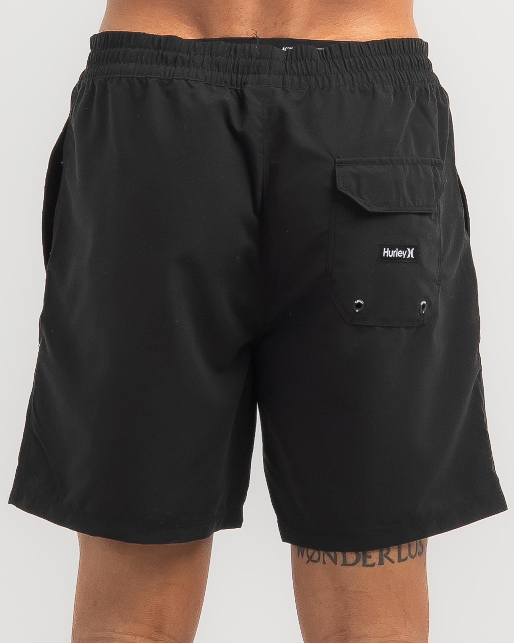 Shop Hurley Hurley One and Only Volley Board Shorts In Black Fast
