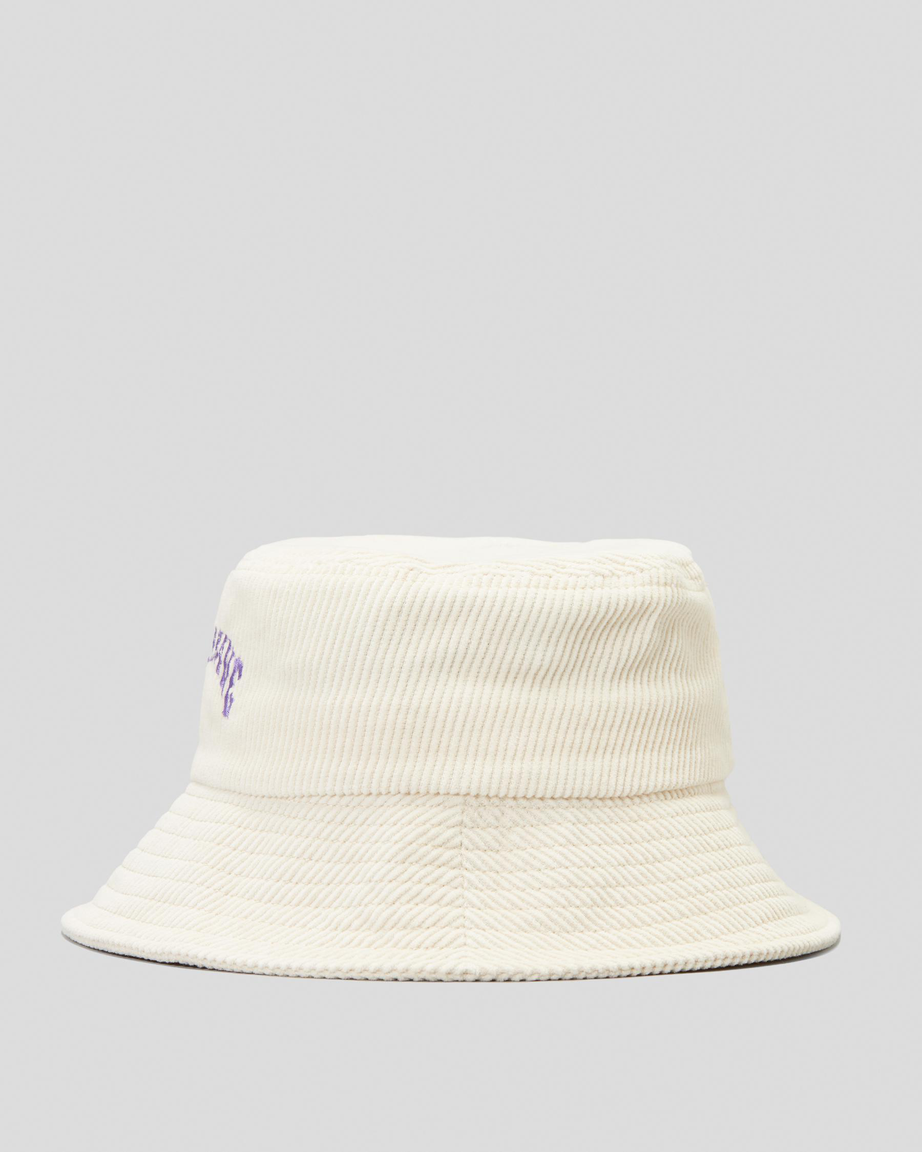 Shop Billabong Girls' CB Good Vibes Cord Bucket Hat In Cream Fast