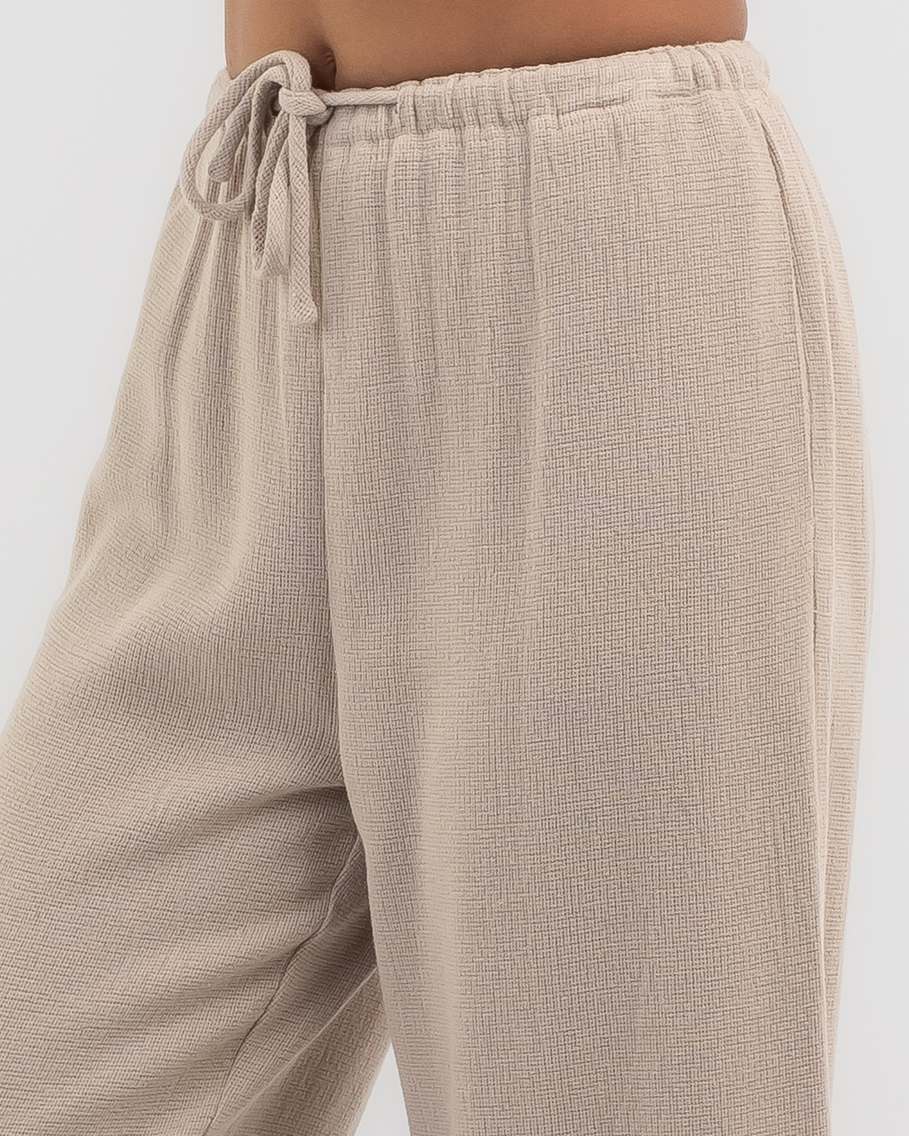 Mooloola Girls' Laguna Beach Pants In Latte FREE* Shipping & Easy