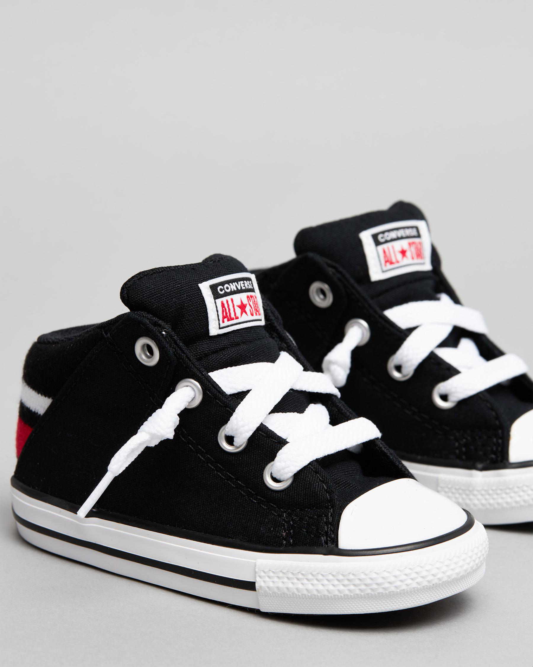 Converse Toddlers' CTAS Axel Mid Shoes In Black/white/red FREE