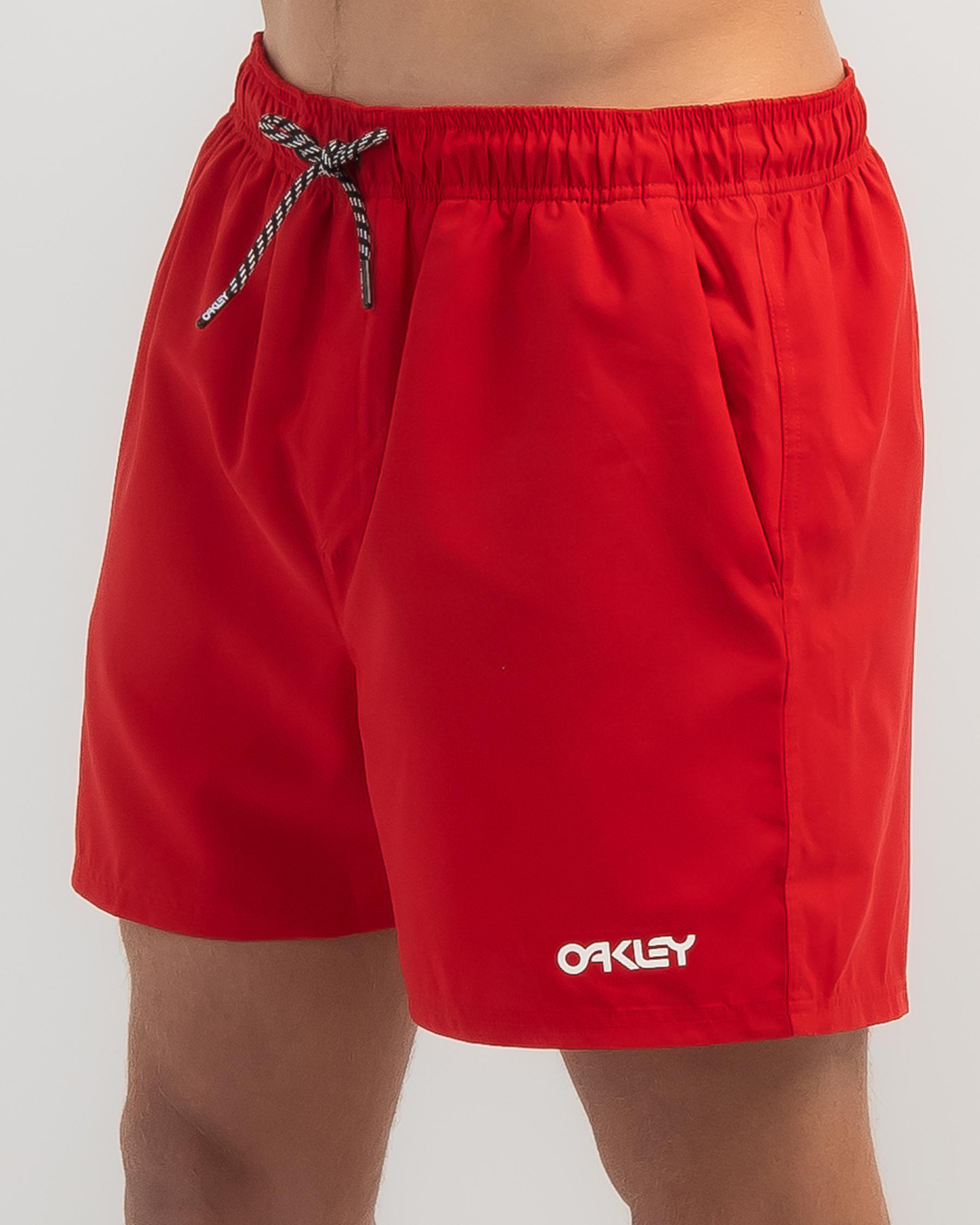 Shop Oakley Beach Volley 16" Beach Short In Red Line Fast Shipping