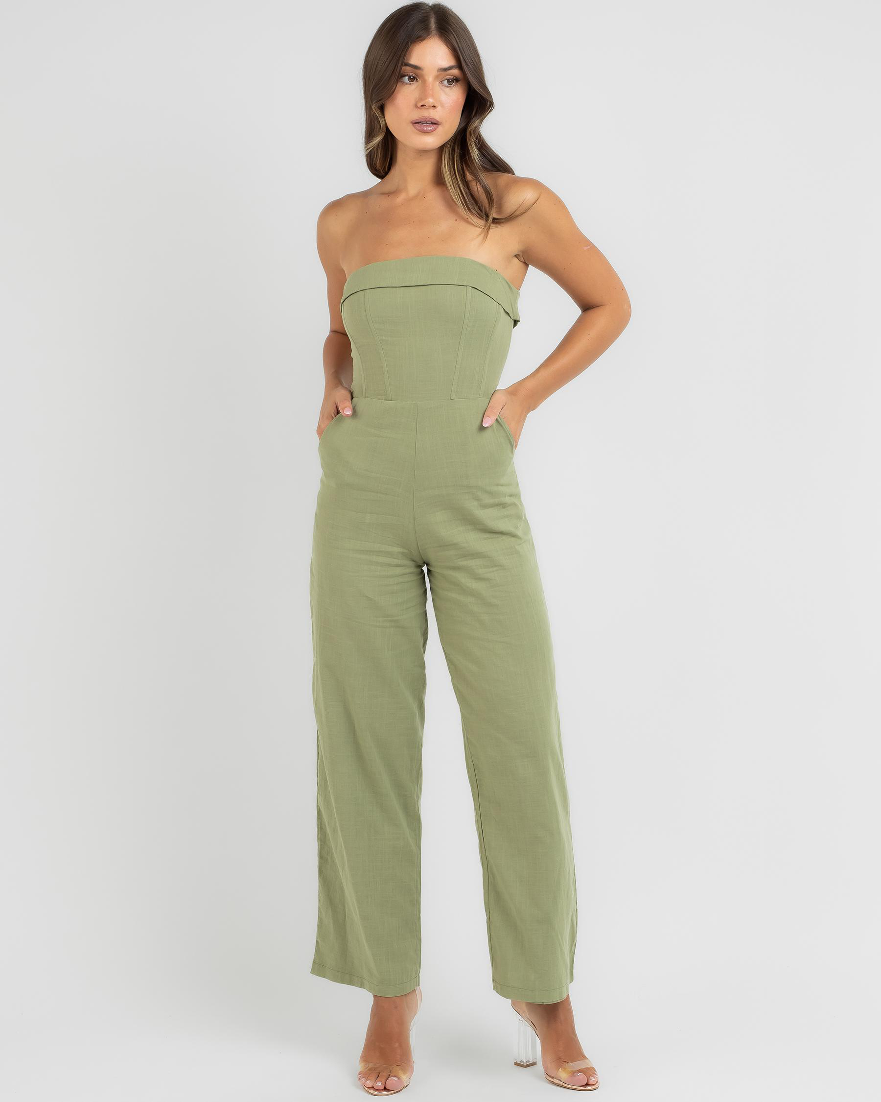 Ava And Ever Anna Jumpsuit In Sage - Fast Shipping & Easy Returns ...