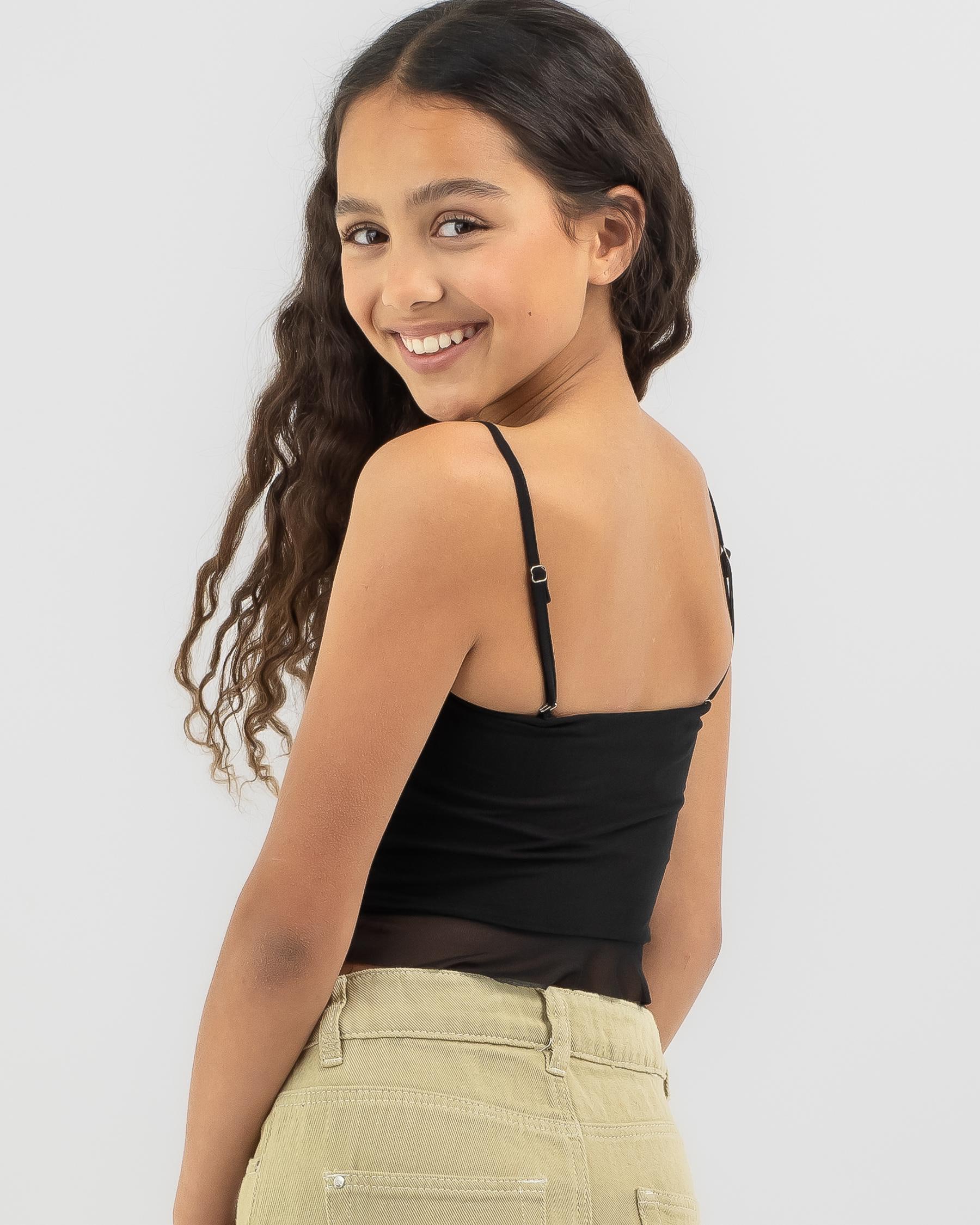 Shop Ava And Ever Girls' Troy Mesh Tube Top In Black - Fast Shipping ...