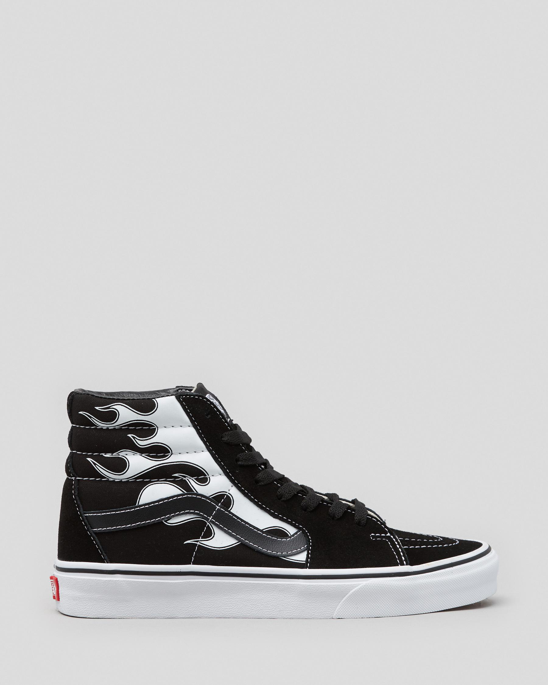 Vans Womens Sk8 Hi-Top Shoes In Black/white - Fast Shipping & Easy ...