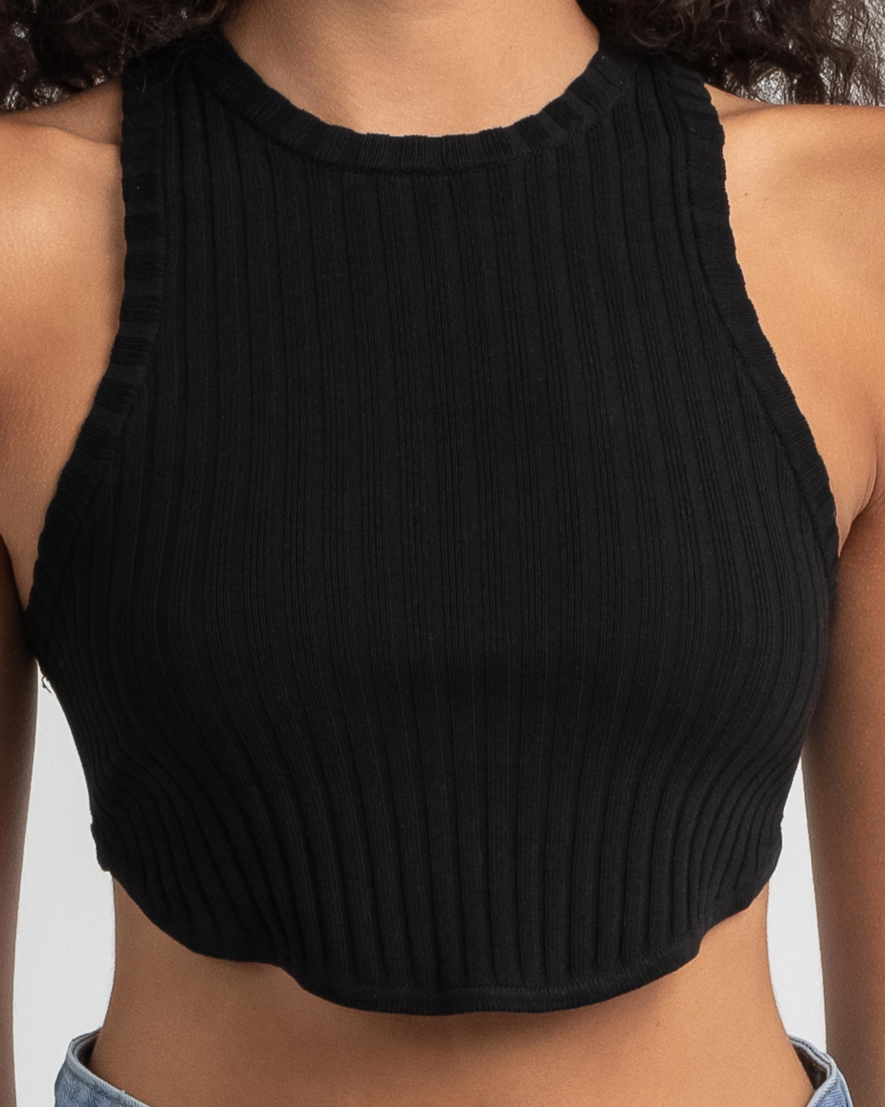 Ava And Ever Bennet Knit Top In Black - Fast Shipping & Easy Returns ...