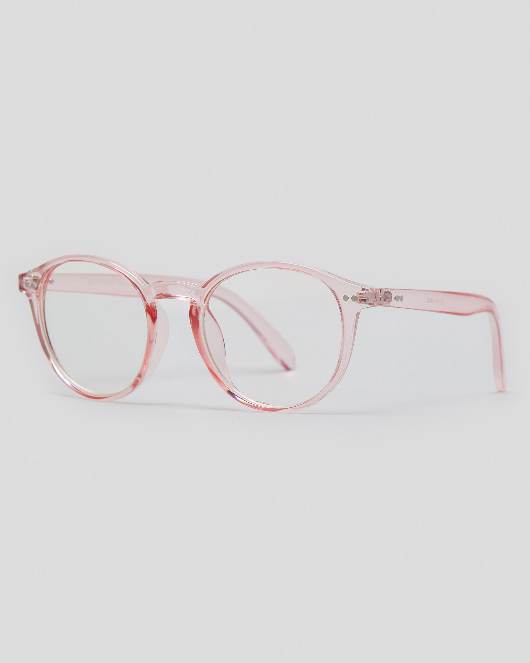 Shop Indie Eyewear Isla Blue Light Glasses In Crystal Pink/clear Fast