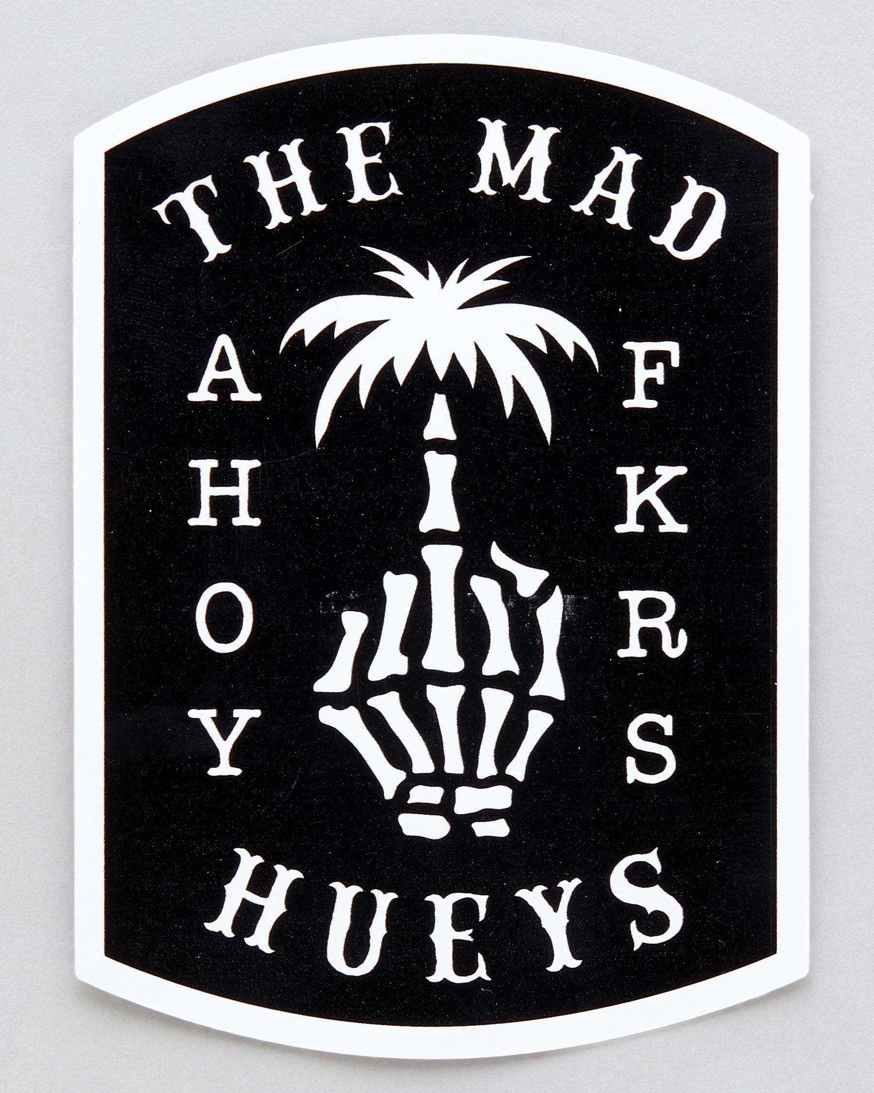 Shop The Mad Hueys Palm Fkr Sticker In Black - Fast Shipping & Easy ...