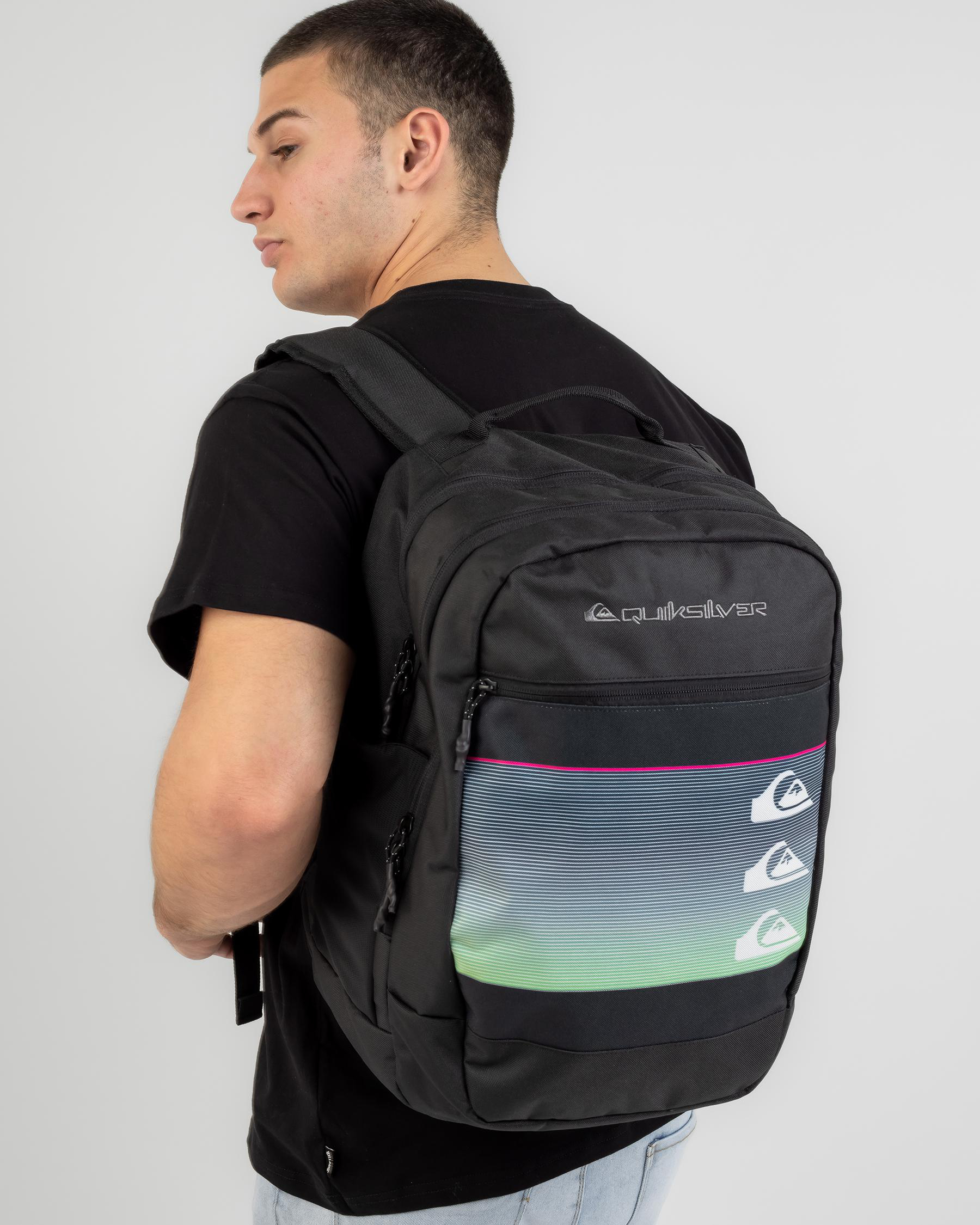 Quiksilver Schoolie Backpack In Jet Black FREE* Shipping & Easy