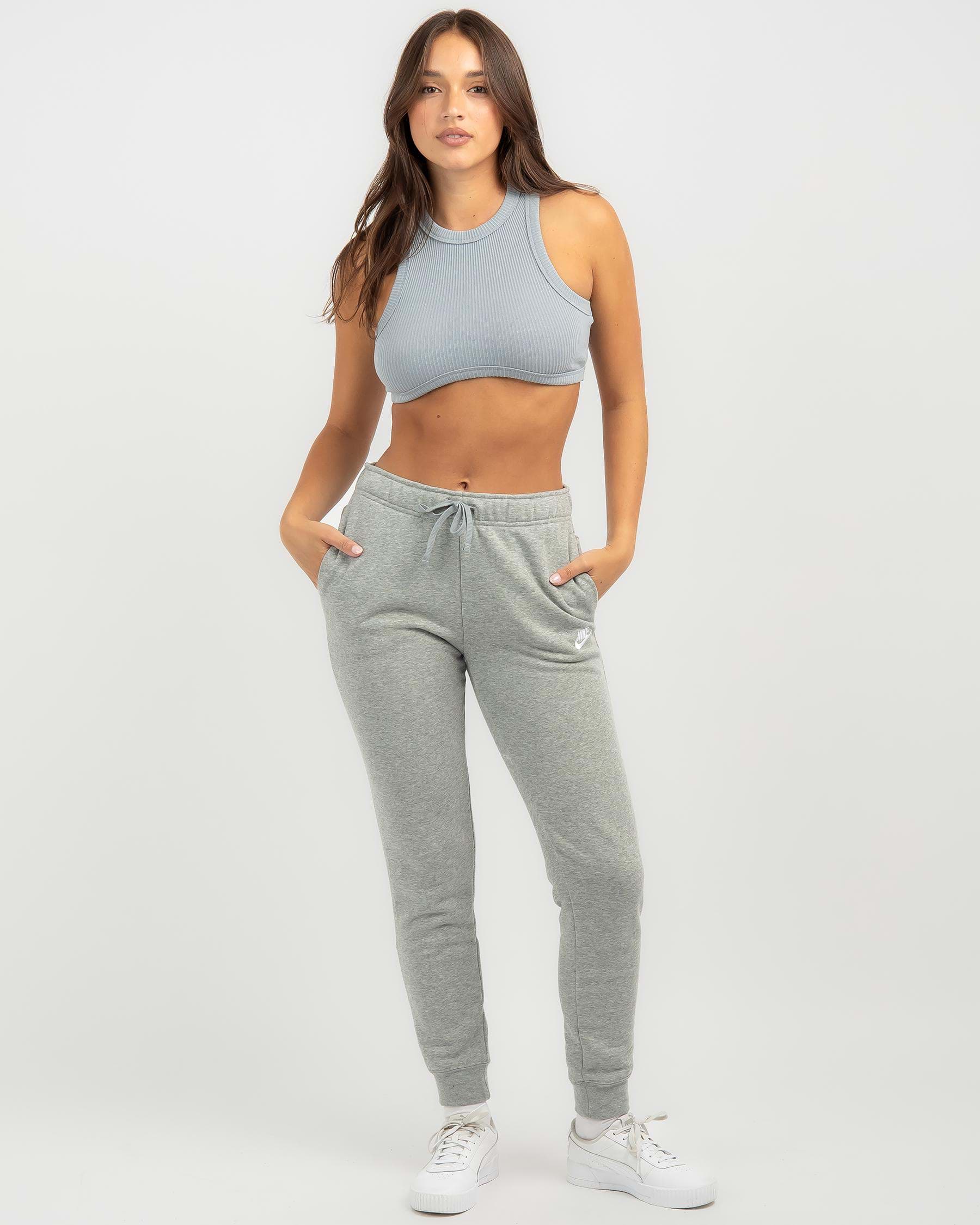 Shop Nike Club Track Pants In Dk Grey Heather/white - Fast Shipping ...