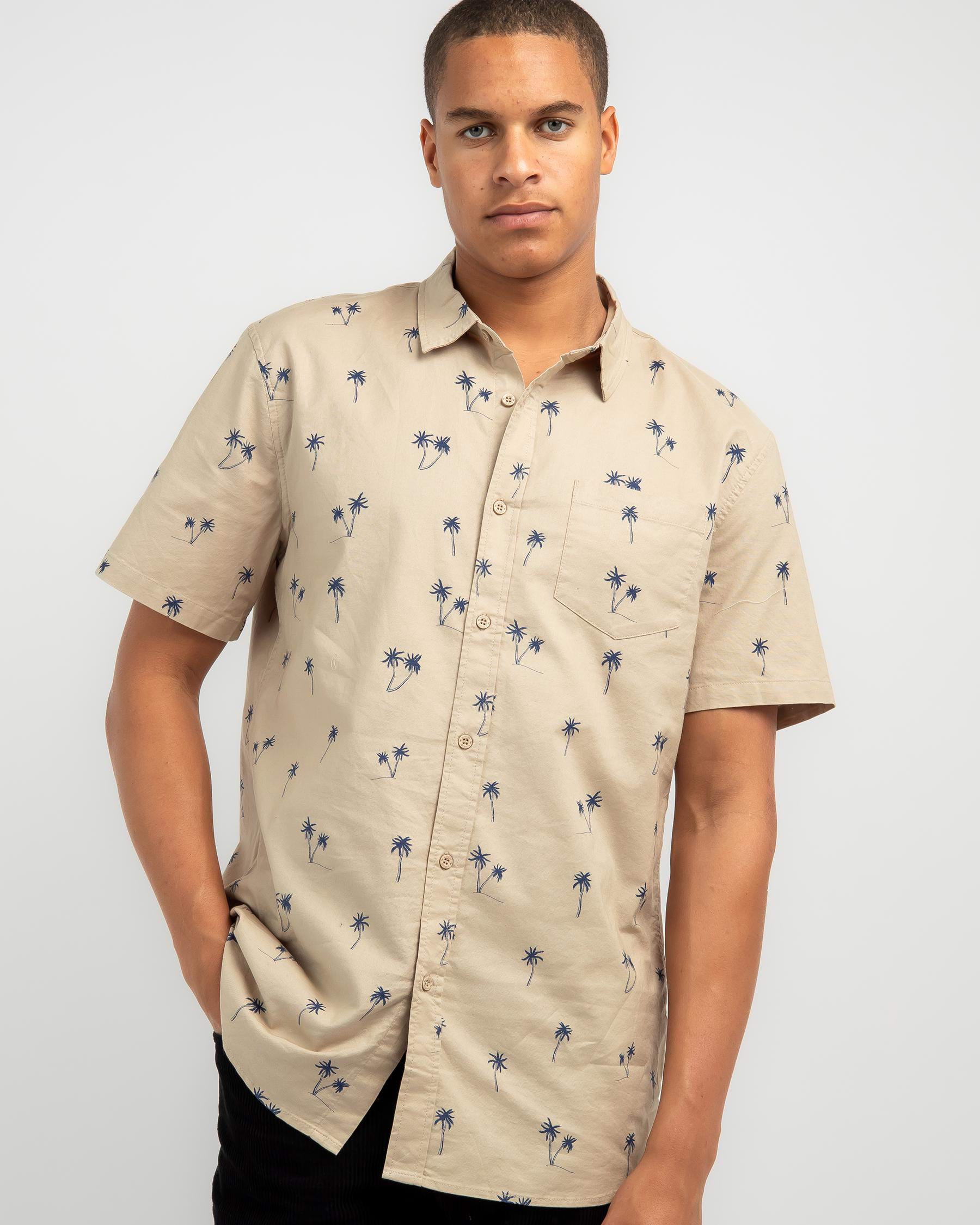 Lucid Palmy Short Sleeve Shirt In Tan - Fast Shipping & Easy Returns ...