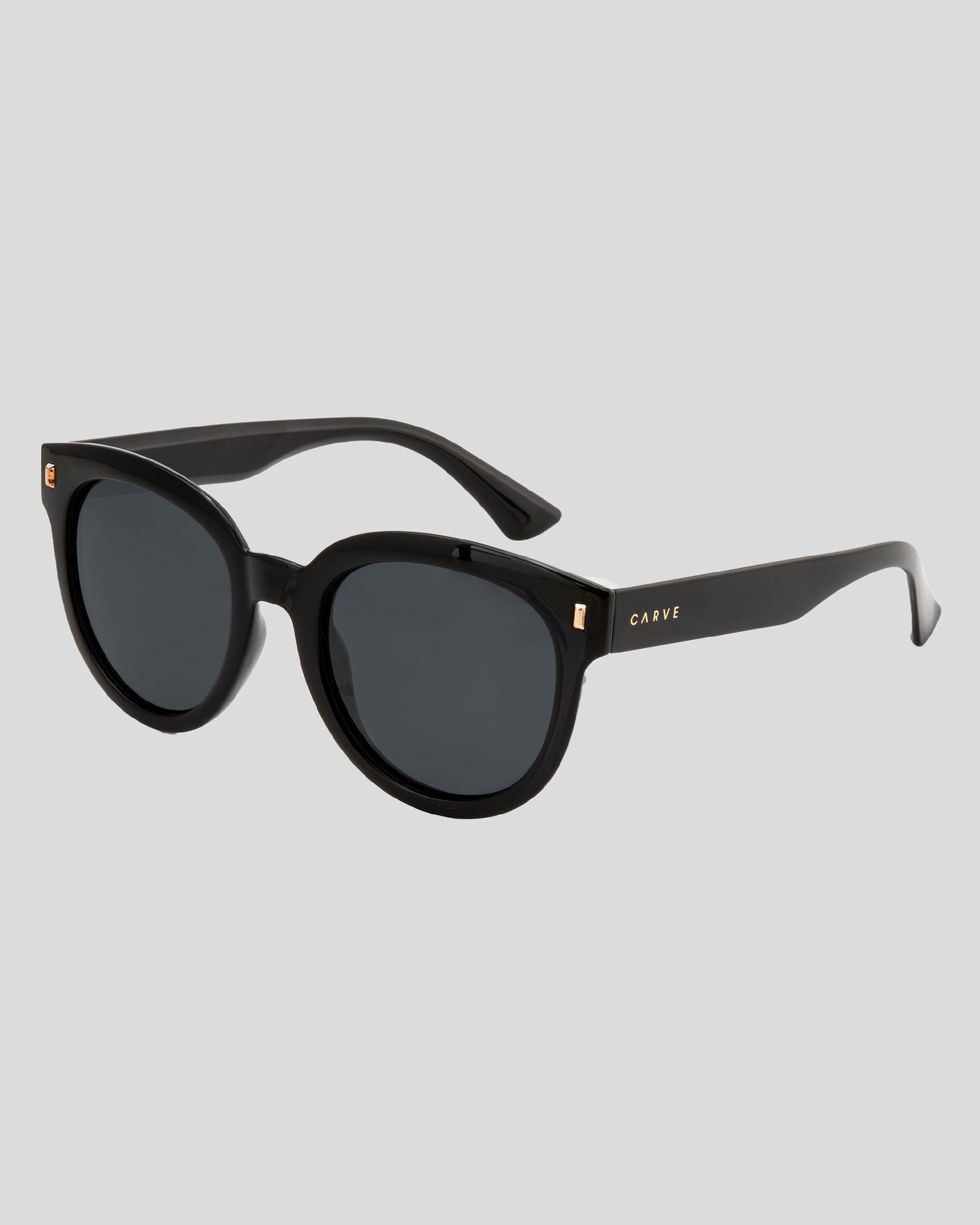 Carve Harpo Sunglasses In Gloss Black/smoke | City Beach Australia