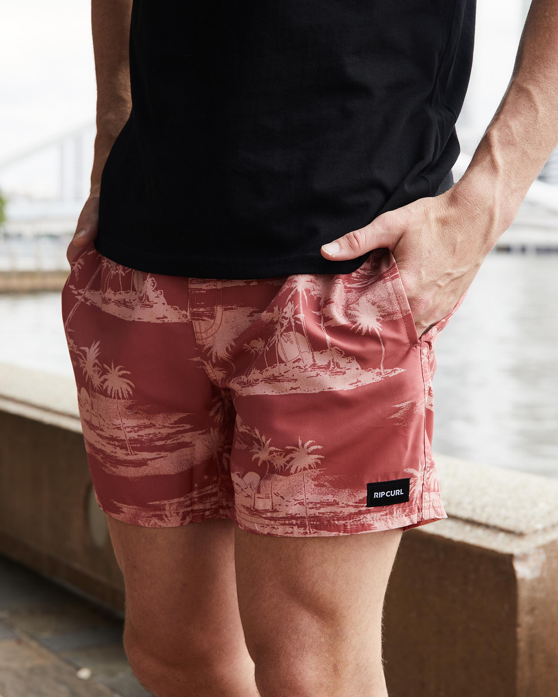 Rip Curl Dreamers Volley Shorts In Burnt Red FREE* Shipping & Easy
