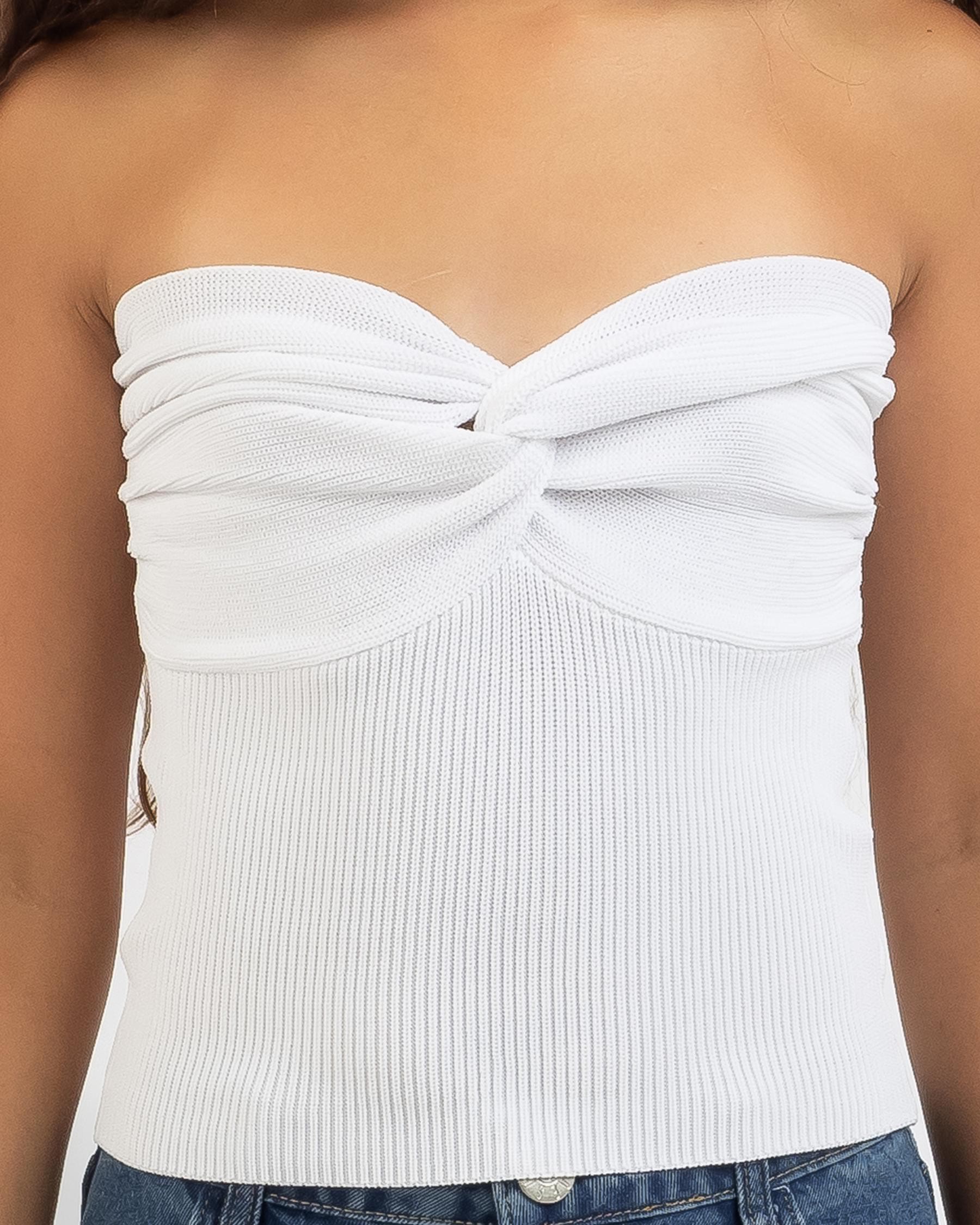 Mooloola Girls' Bianca Knit Tube Top In White - Fast Shipping & Easy ...