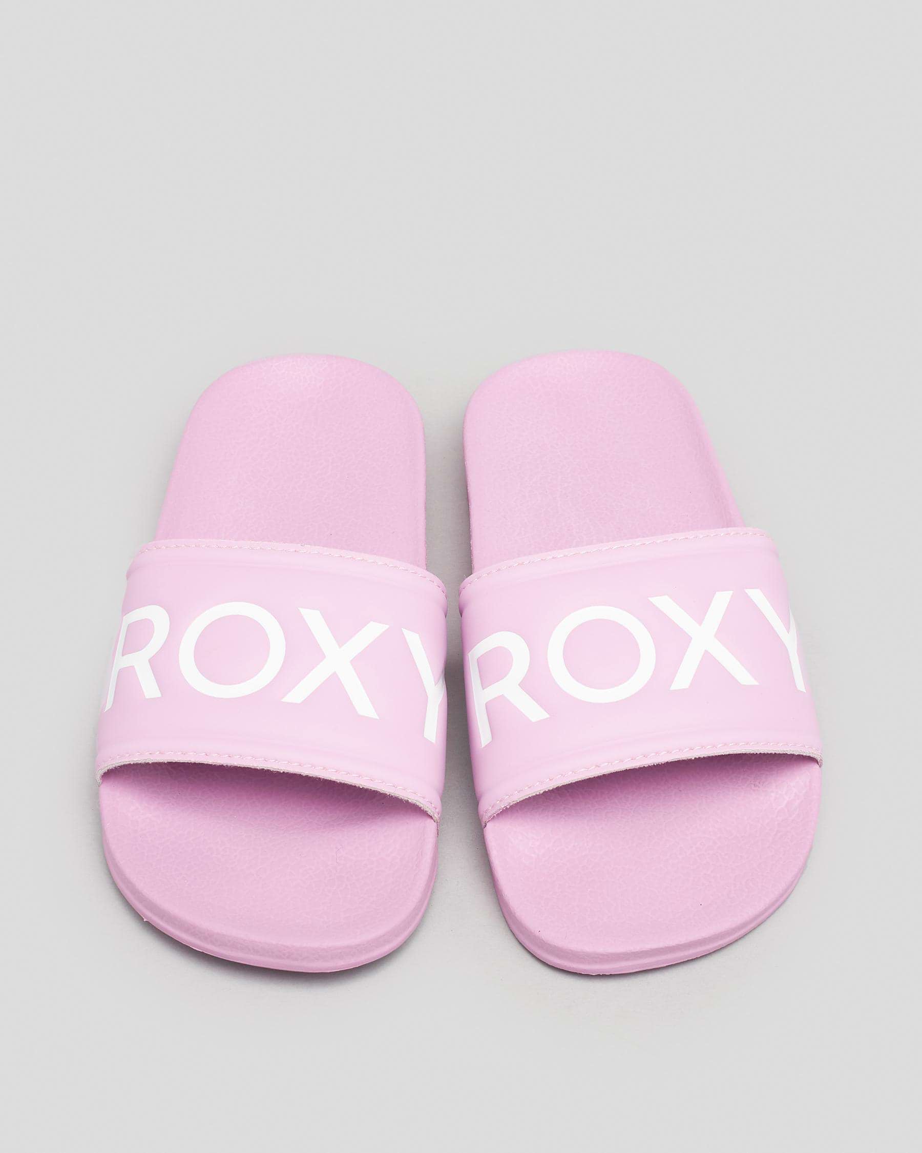 Roxy Girls' Slippy Slide Sandals In Lilac - Fast Shipping & Easy ...