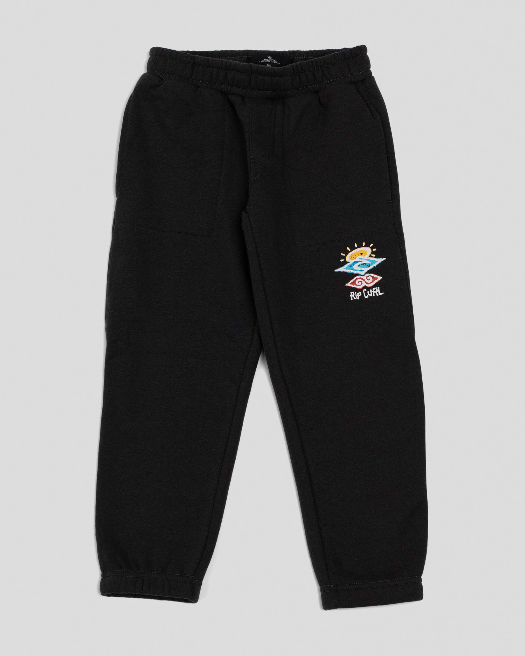 Rip Curl Toddlers' Icons Of Shred Track Pants In Washed Black - Fast ...