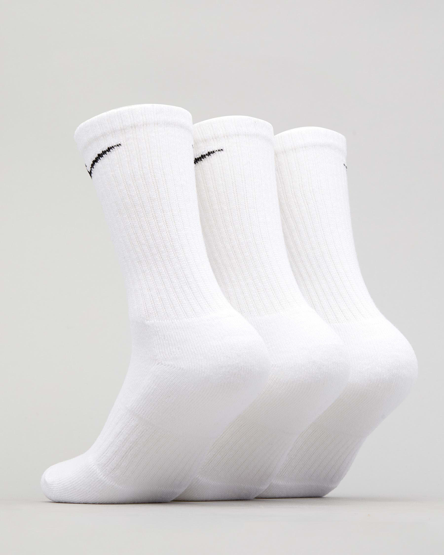 Nike Womens Everyday Cushion Crew Sock Pack In White - Fast Shipping ...