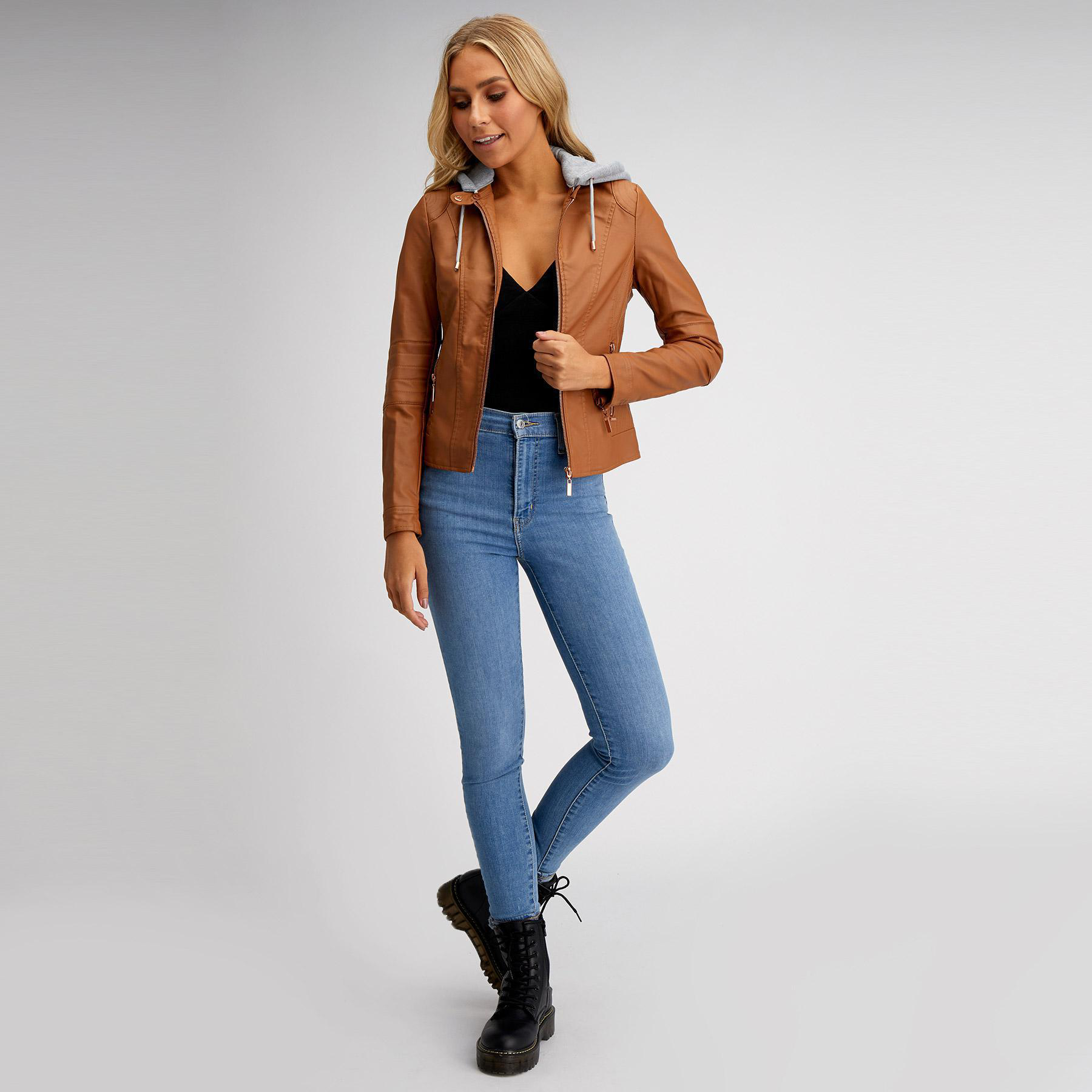 Shop Used Archie Hooded Jacket In Camel - Fast Shipping & Easy Returns ...