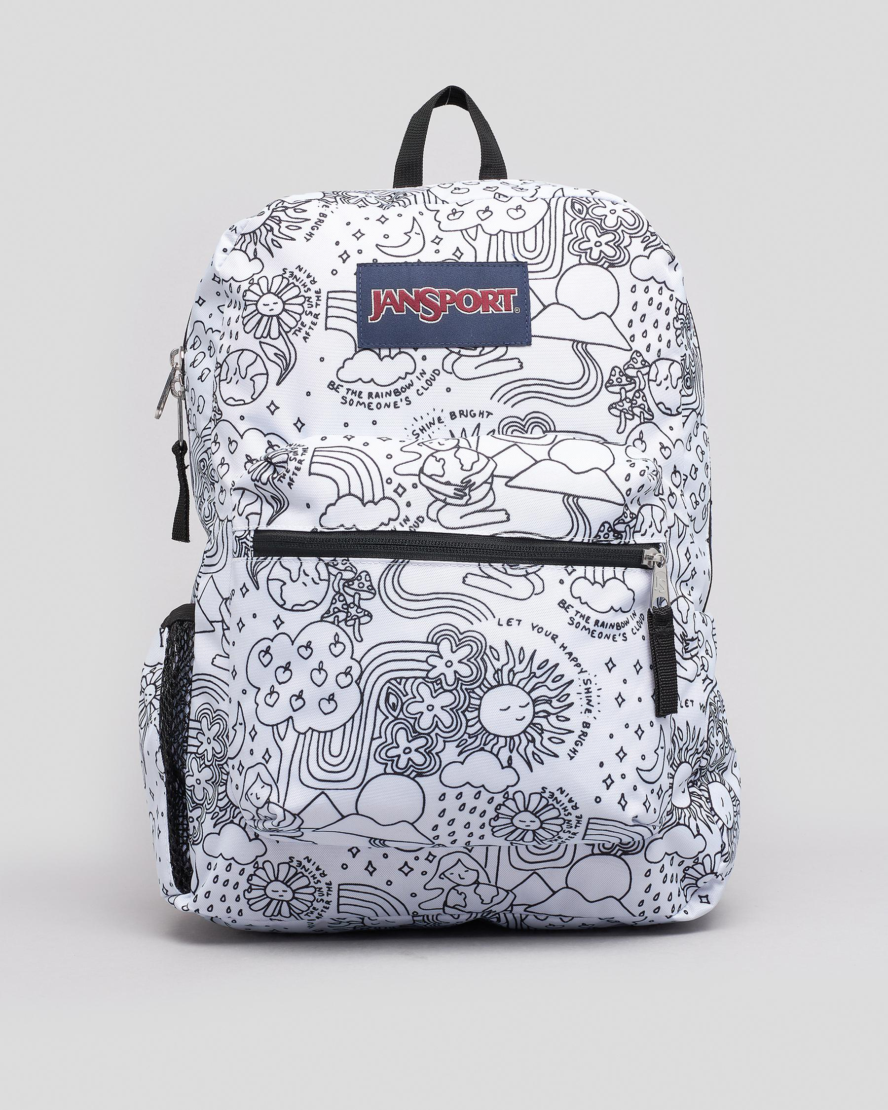 Shop JanSport Cross Town Backpack In Diy Color Me Fast Shipping