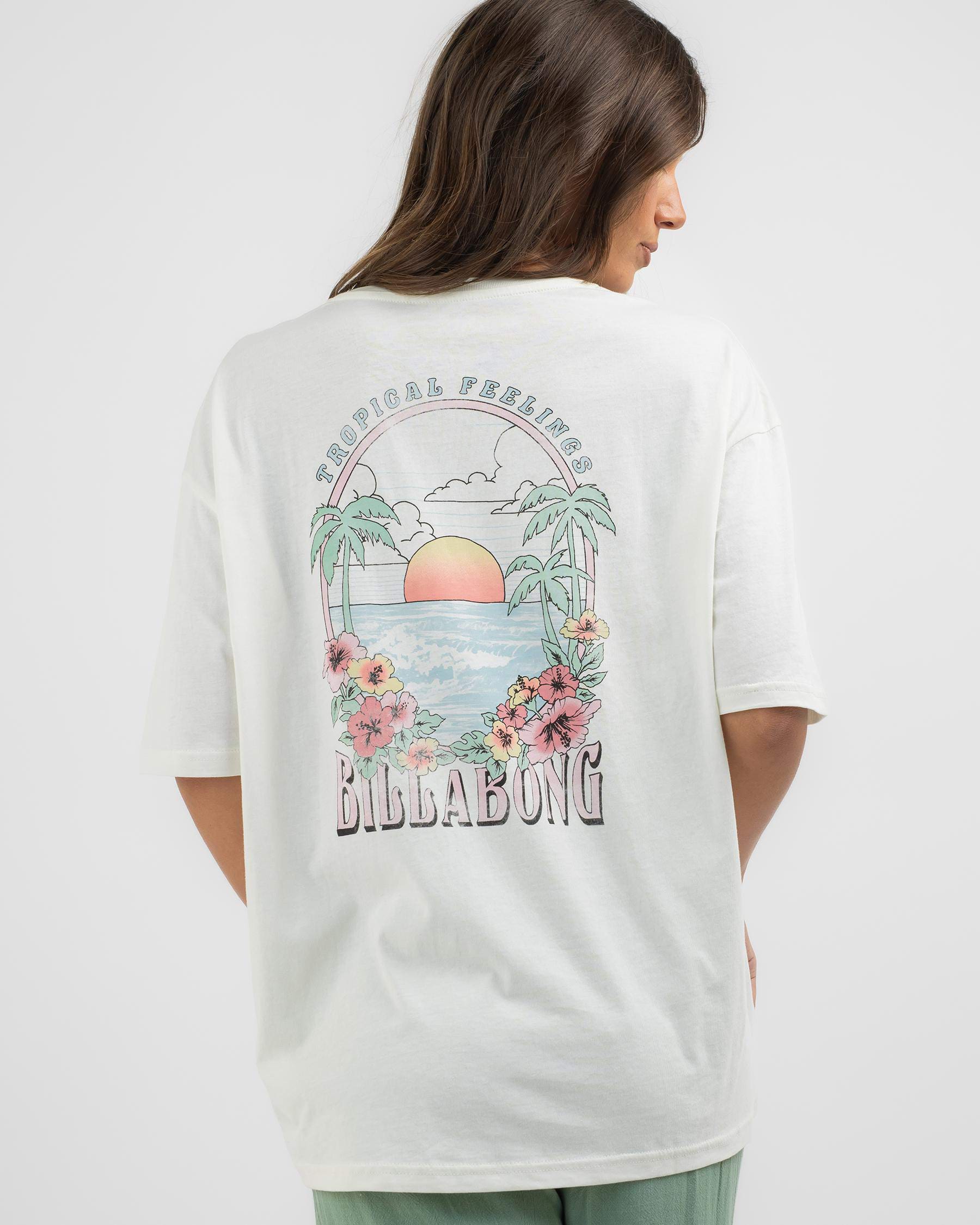 Shop Billabong Tropical Feels T-Shirt In Salt Crystal - Fast Shipping ...