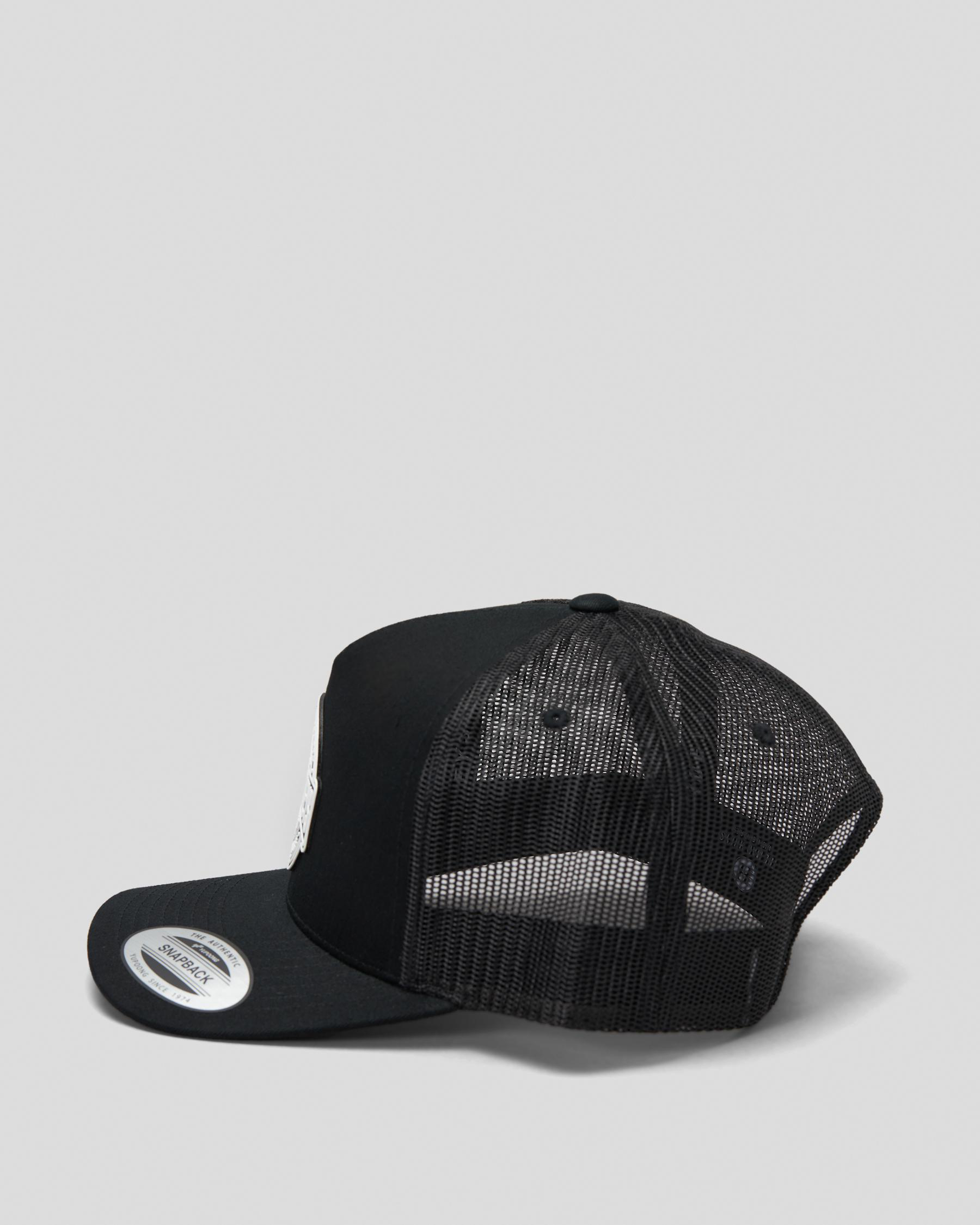 Shop The Mad Hueys Hueys Life Trucker Snapback Cap In Black Fast Shipping & Easy Returns