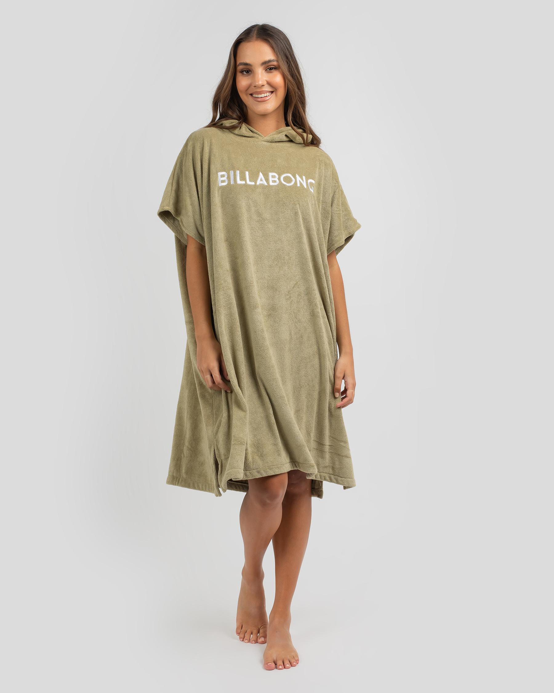 Shop Billabong Billabong Hooded Towel In Sage Fast Shipping & Easy