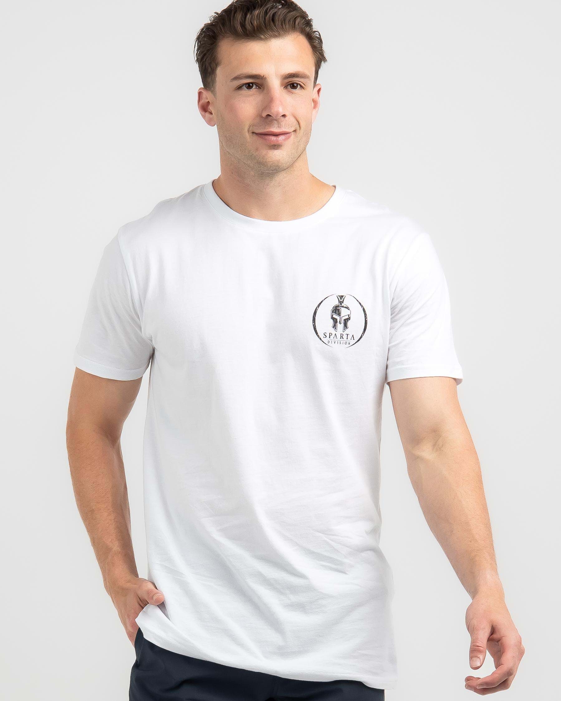 Sparta Shield T-Shirt In White - Fast Shipping & Easy Returns - City ...