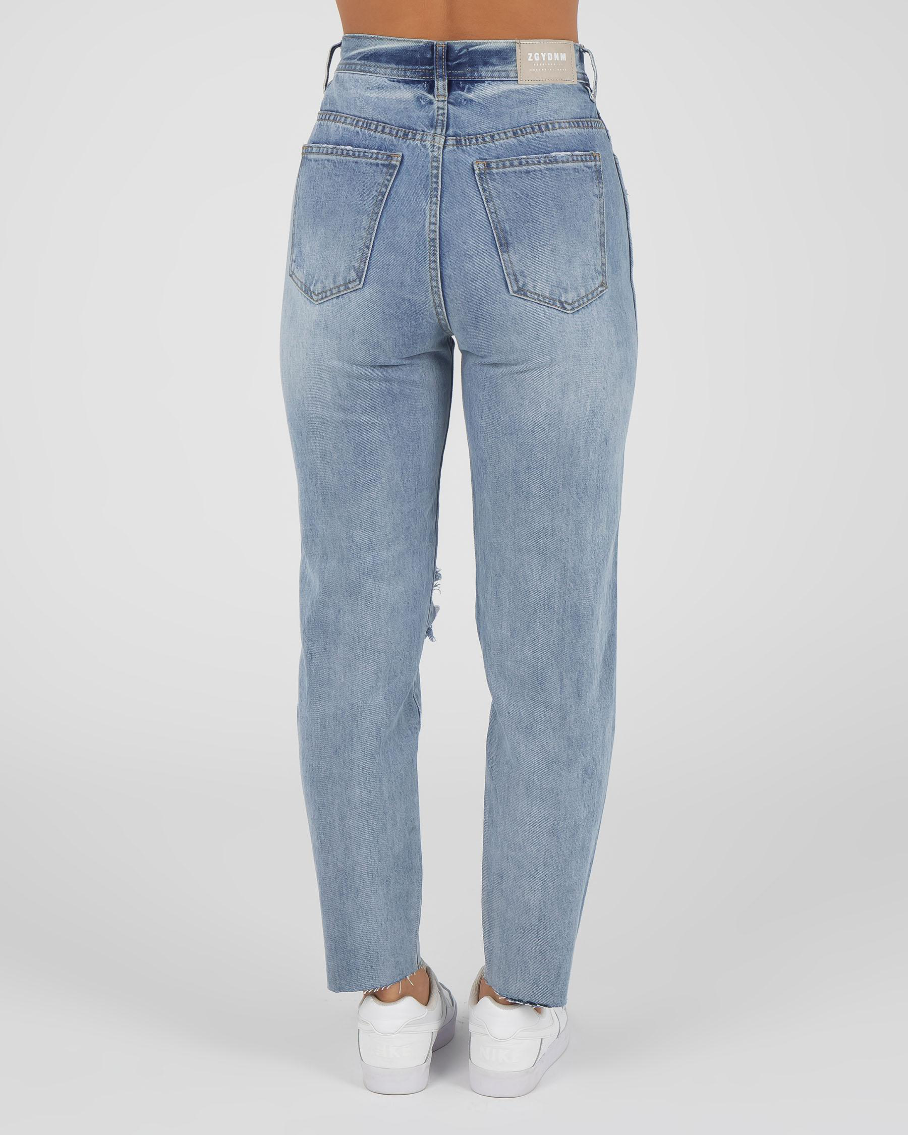 Shop Ziggy Denim Meet My Mum Jeans In Indigo Raider Trash Fast