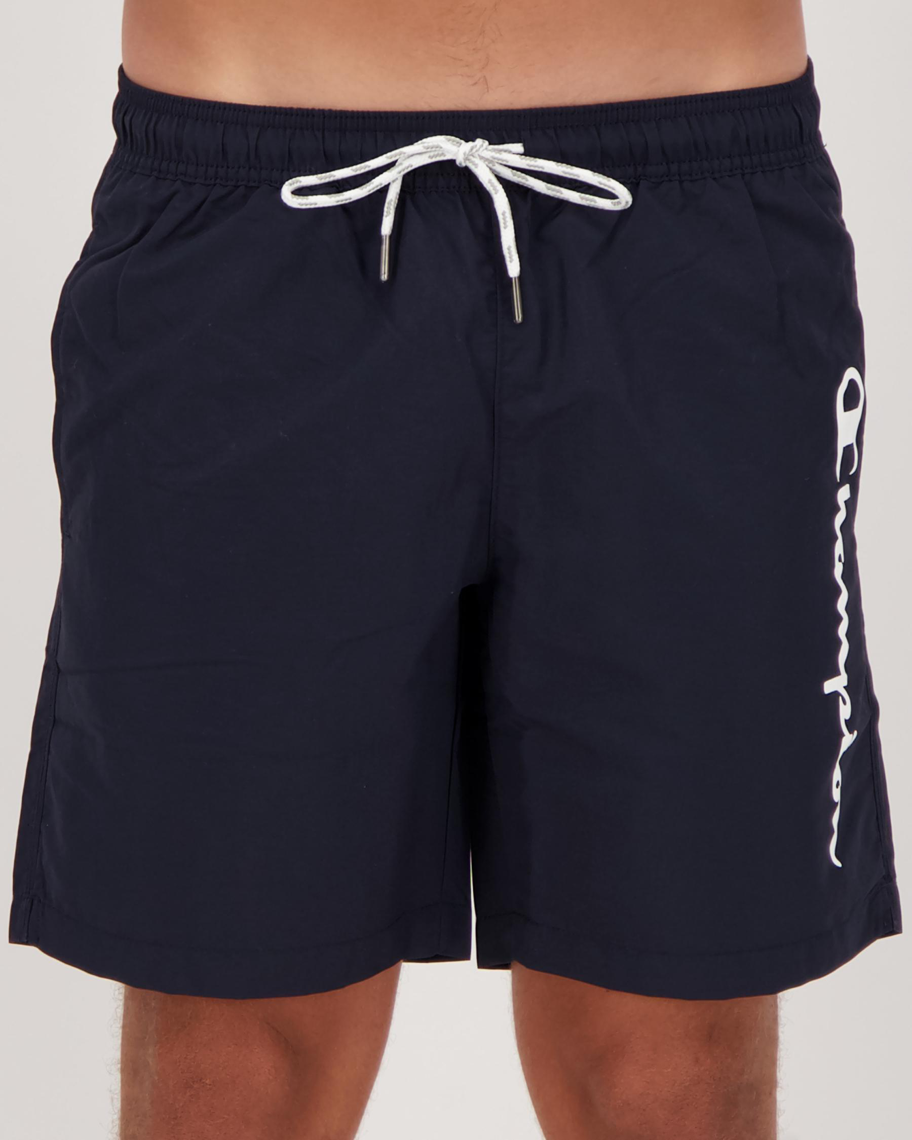 Champion Graphic Beach Short In Navy - FREE* Shipping & Easy