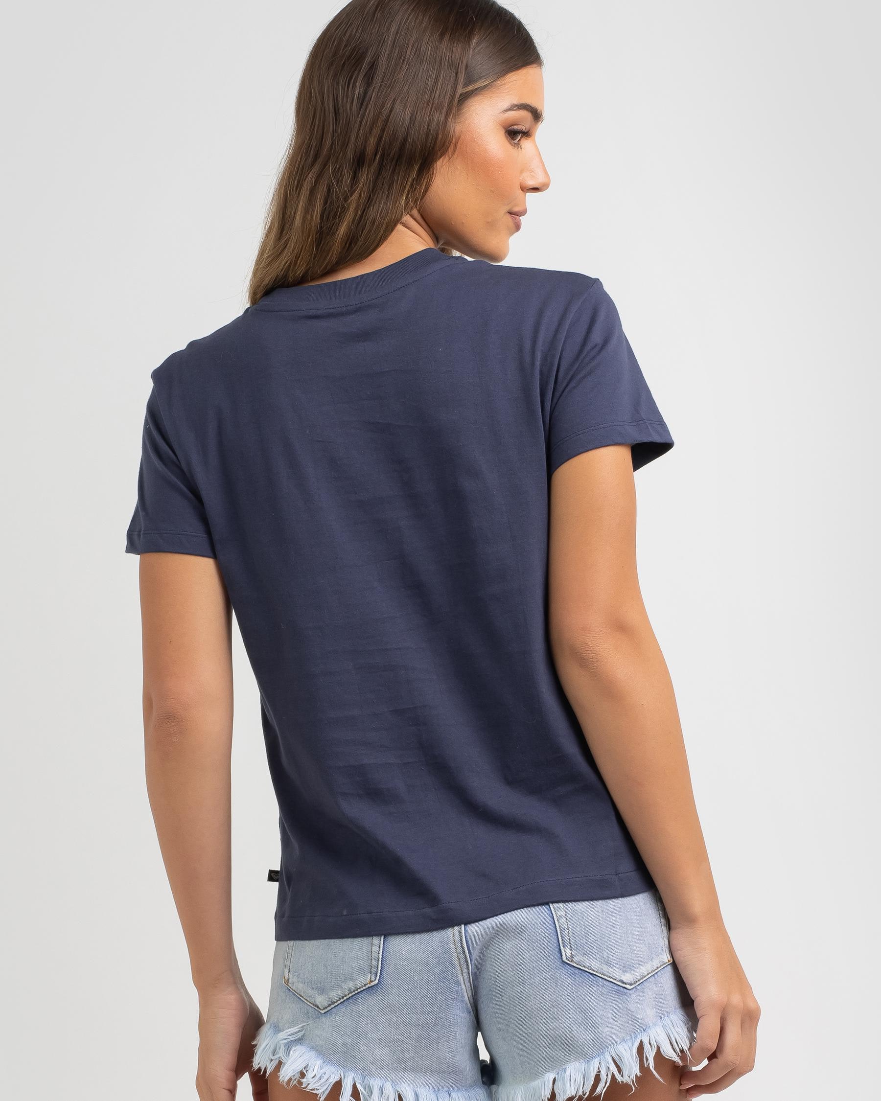 Shop Roxy Epic Afternoon Corpo T-Shirt In Mood Indigo - Fast Shipping ...
