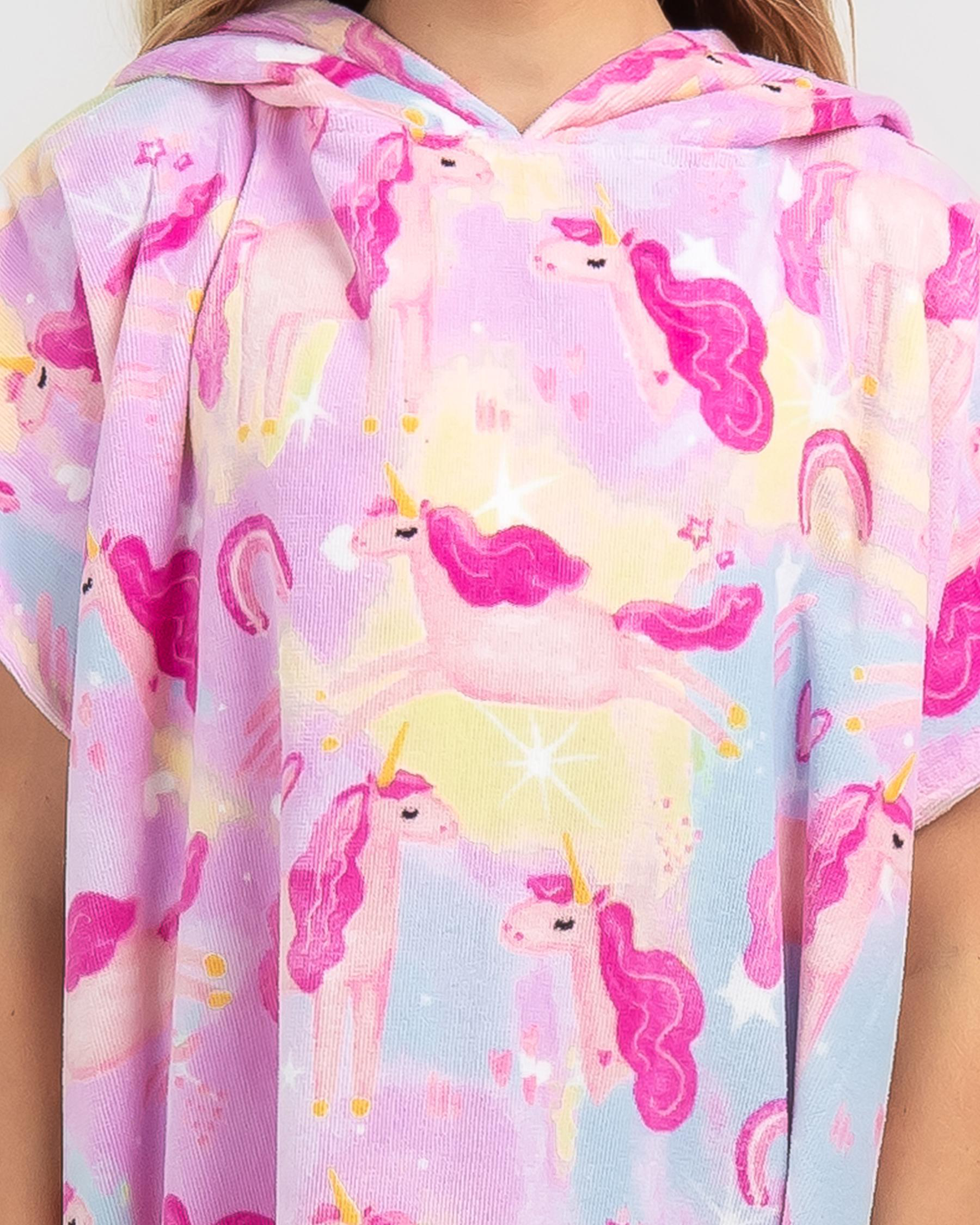 Topanga Girls' Unicorn Dreams Hooded Towel In Rainbow FREE* Shipping