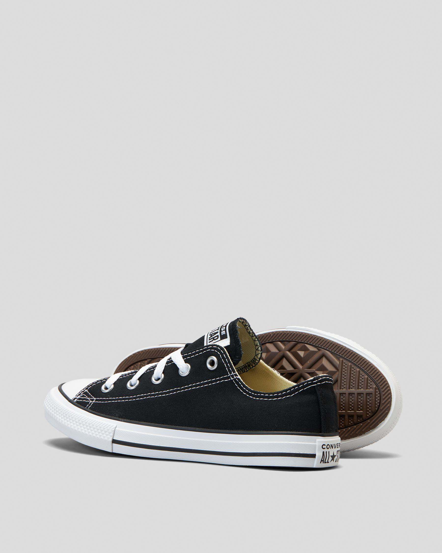 Converse Junior Boys' Chuck Taylor All Star LoCut Shoes In Black