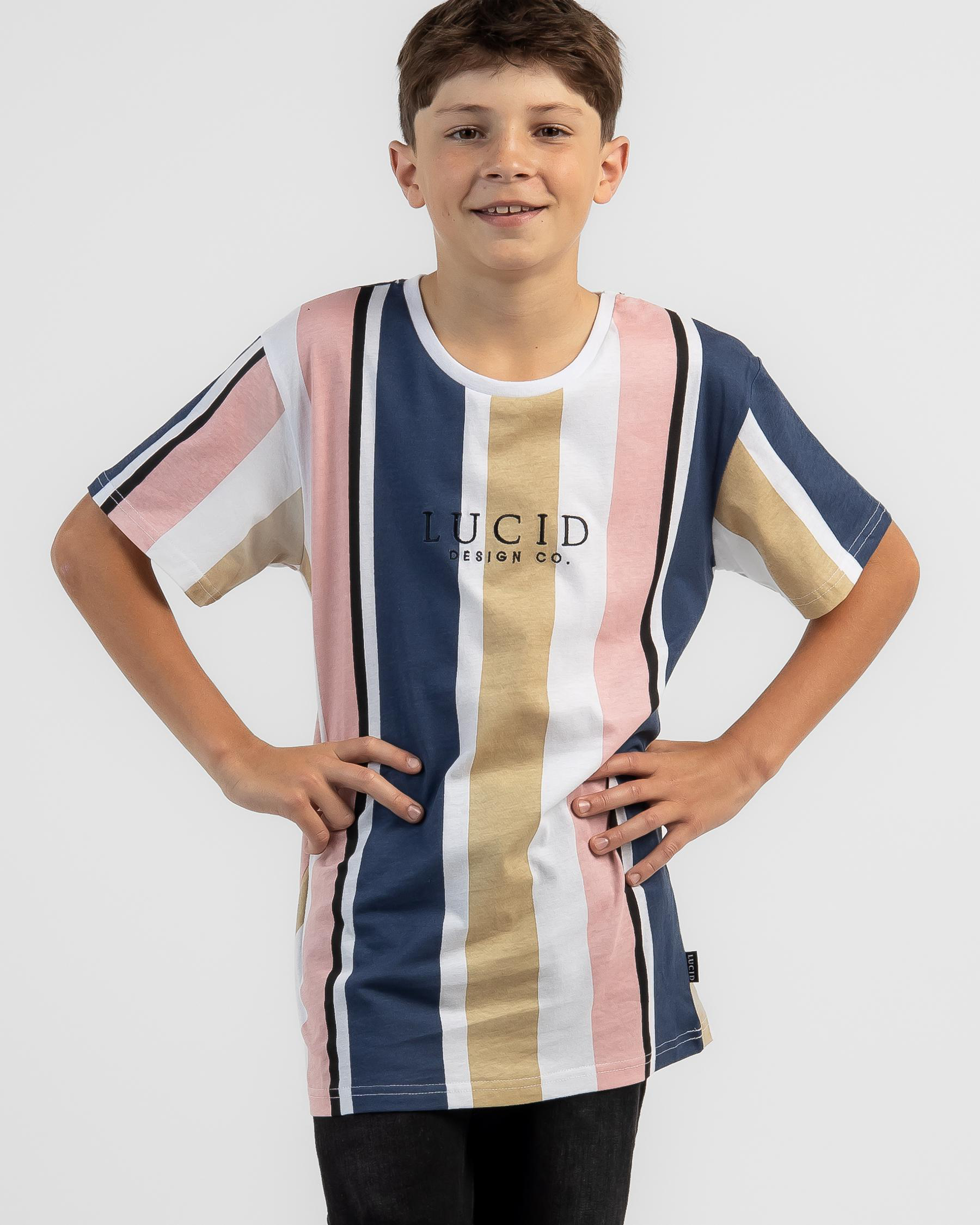 Shop Lucid Boys' Myriad TShirt In Stripe Fast Shipping & Easy