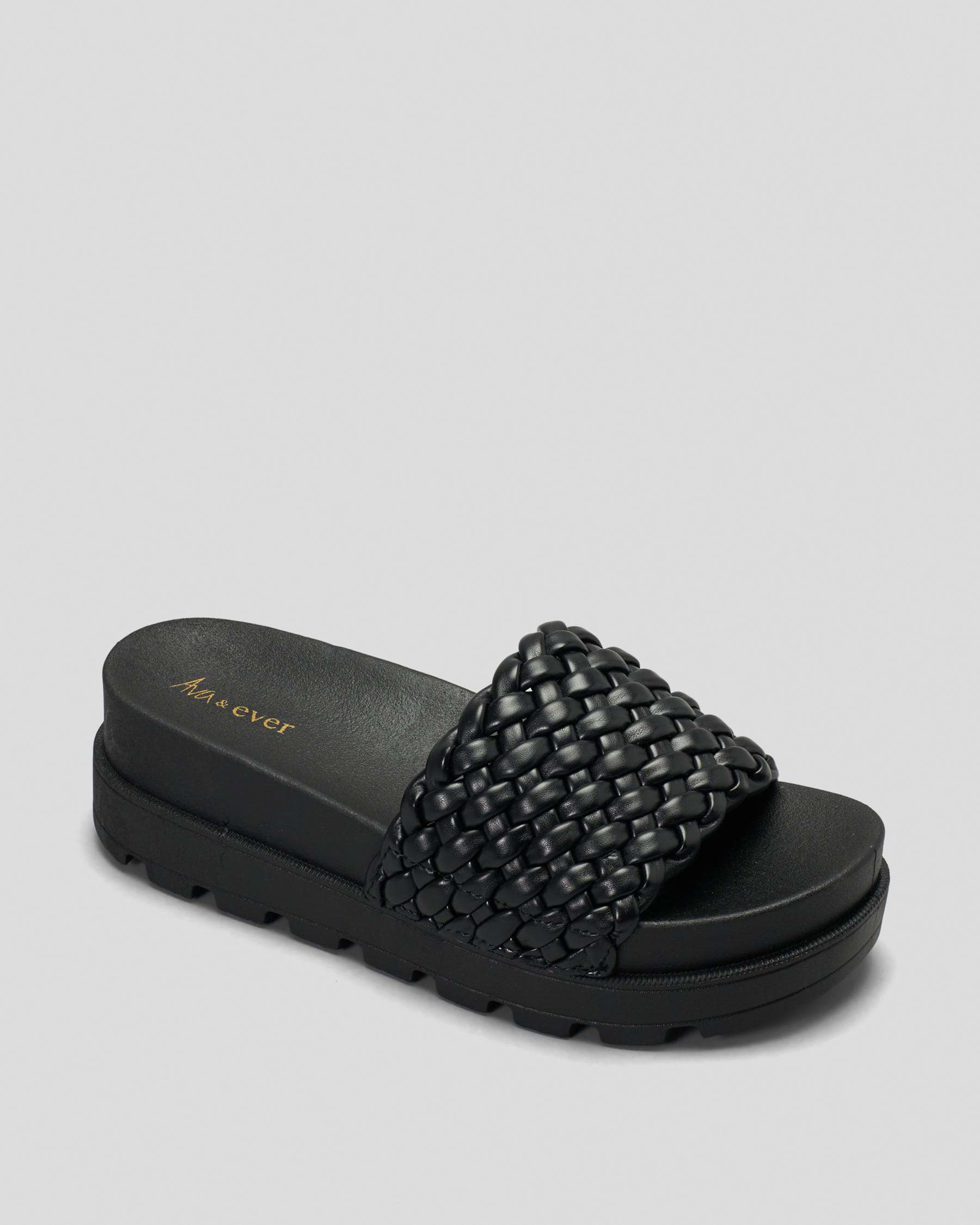 Ava And Ever Amari Flatform Shoes In Black - Fast Shipping & Easy ...