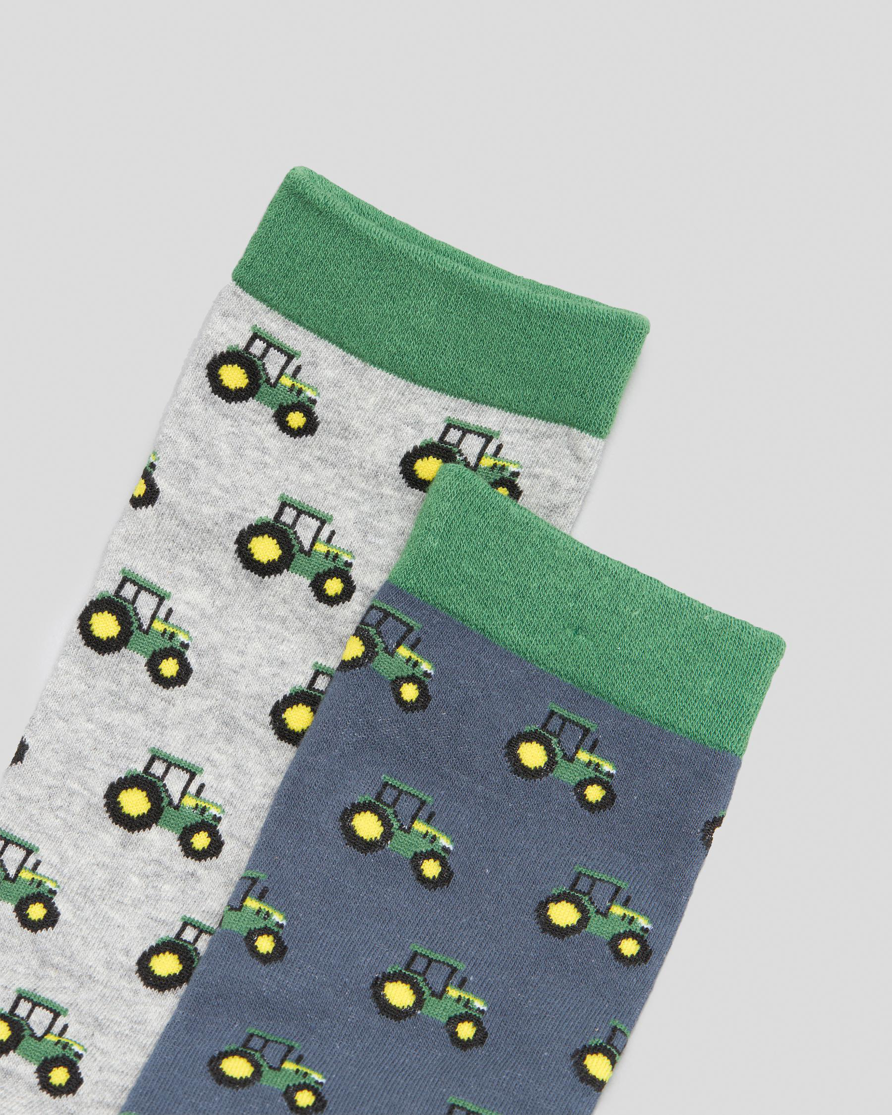 Shop John Deere Tractor Row Fashion Socks Crew 2 Pack In Multi Fast